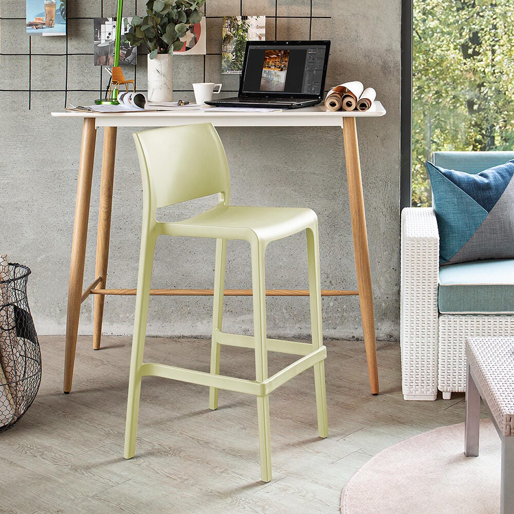Sensilla Bar Stool (Set of 2), Wasabi Green, large
