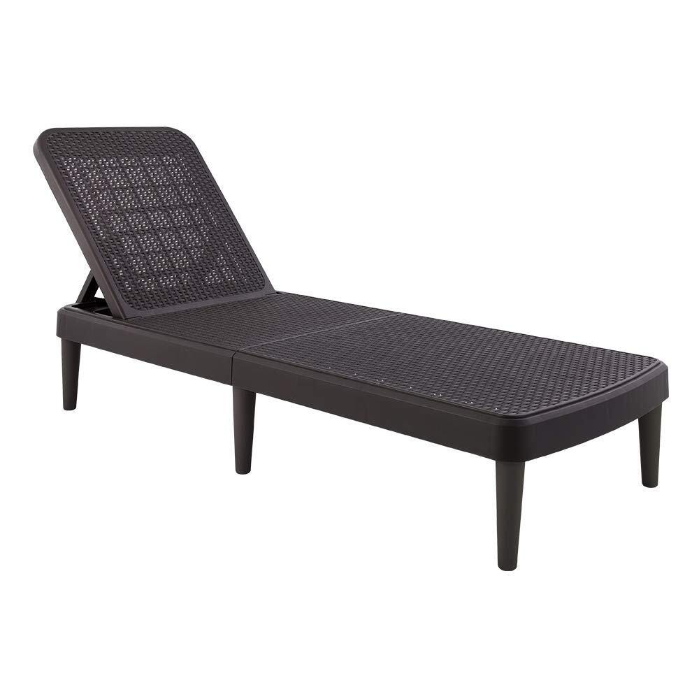 Tahiti Outdoor Chaise Lounge, Brown, large