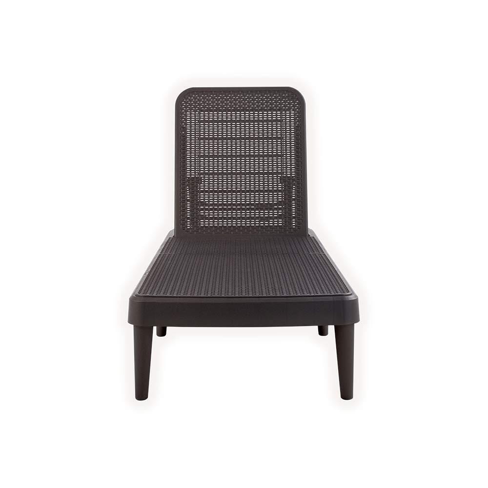 Tahiti Outdoor Chaise Lounge, Brown, large