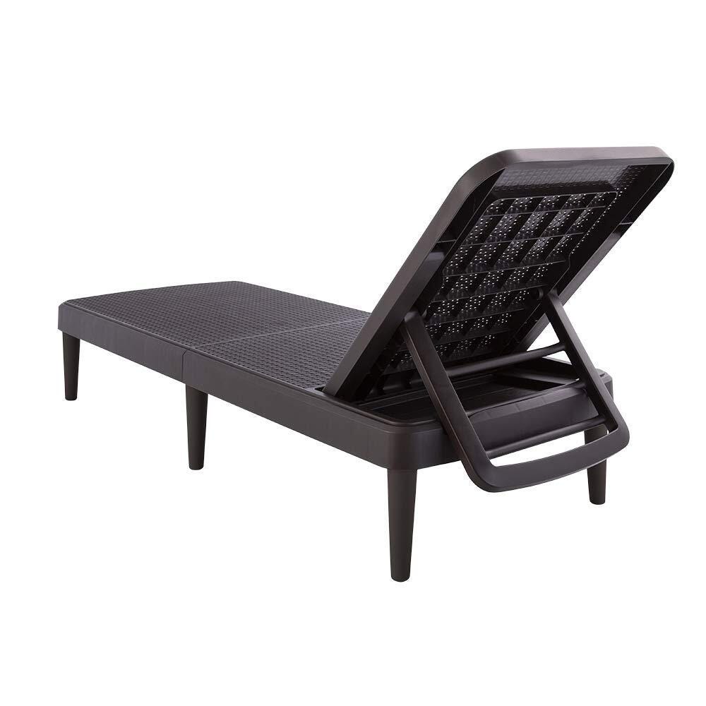 Tahiti Outdoor Chaise Lounge, Brown, large