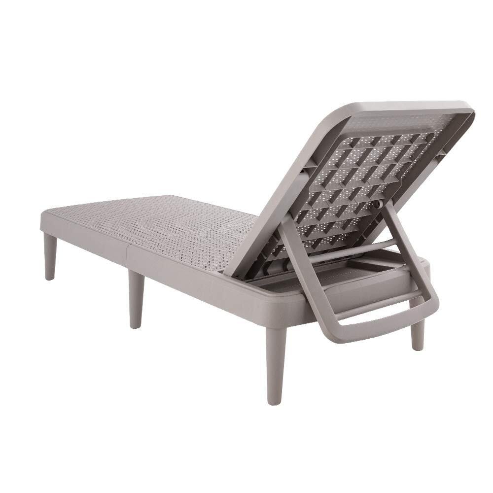 Tahiti Outdoor Chaise Lounge, Taupe, large
