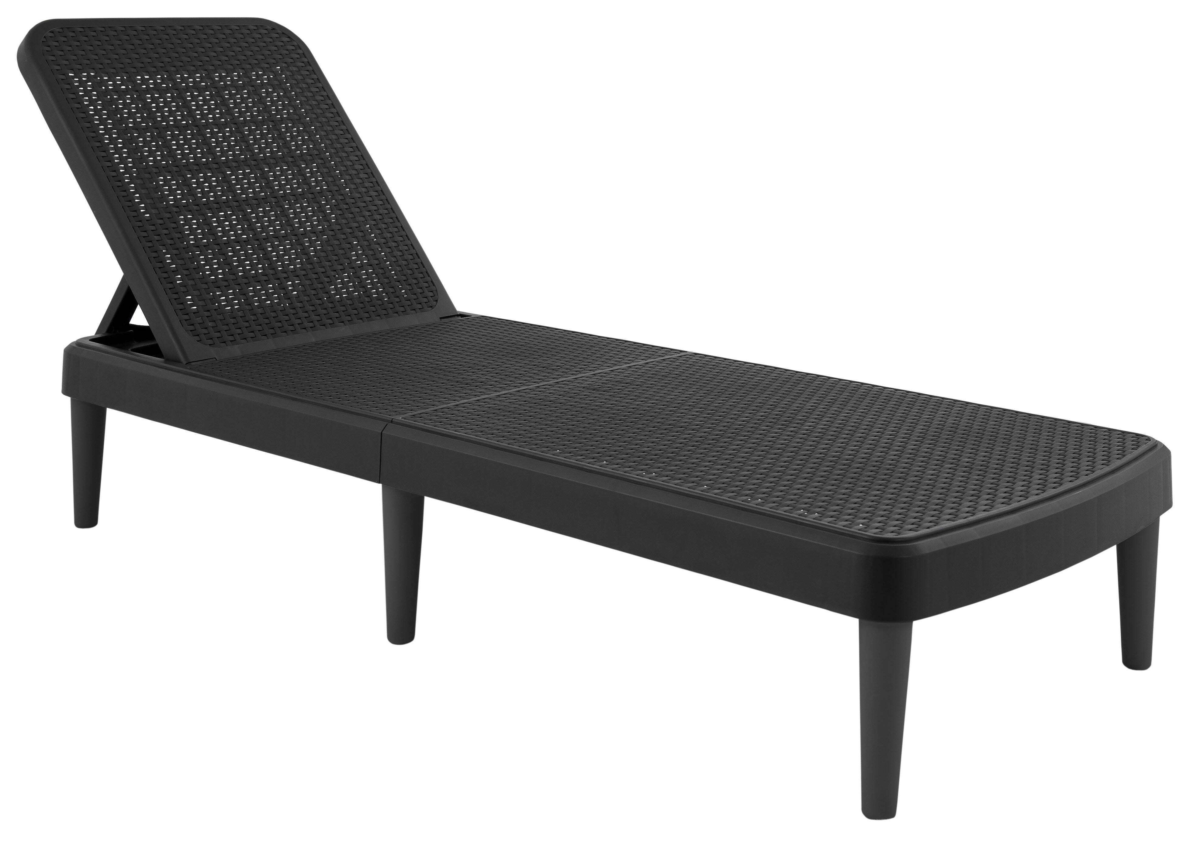 Tahiti Outdoor Chaise Lounge, Black, large
