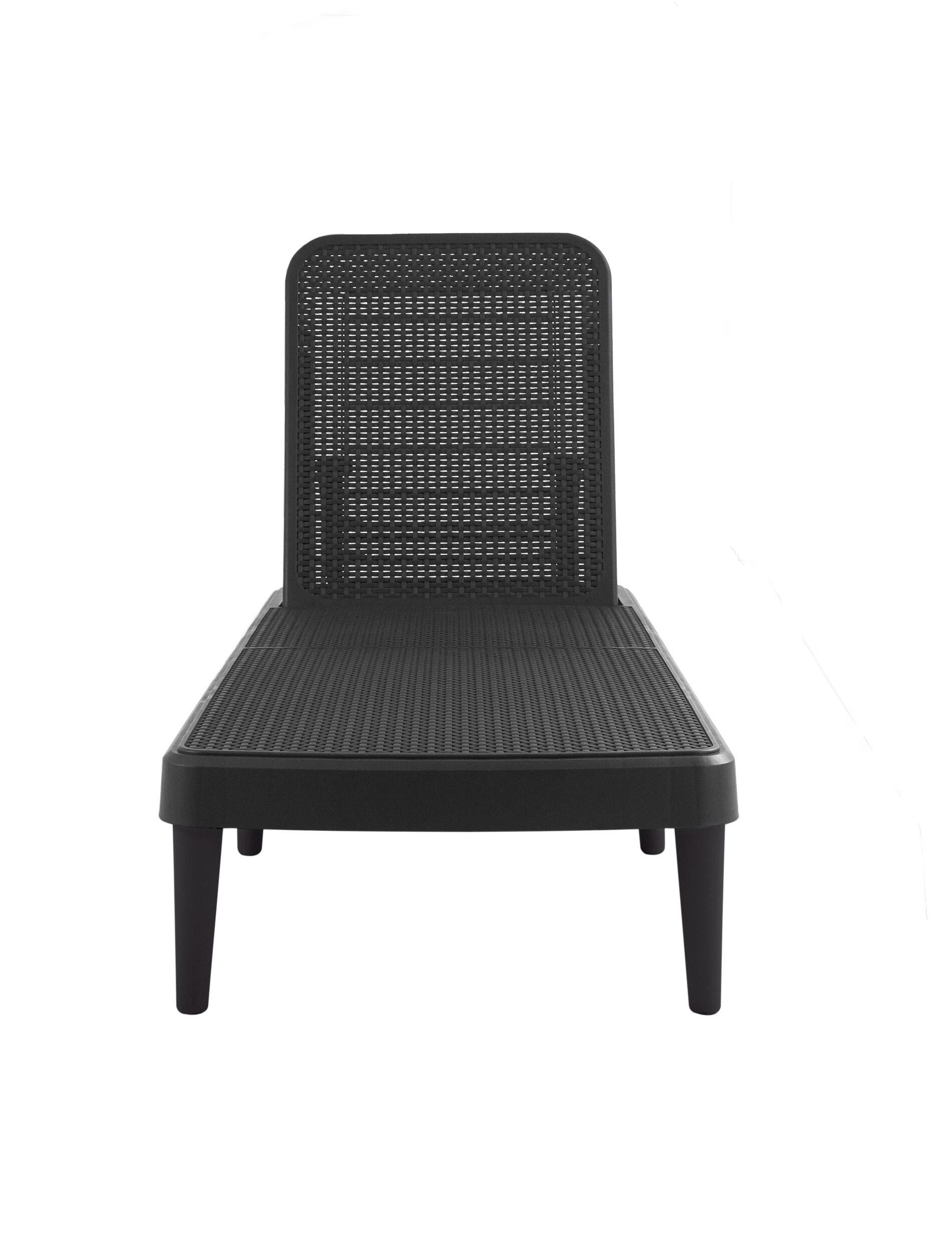Tahiti Outdoor Chaise Lounge, Black, large