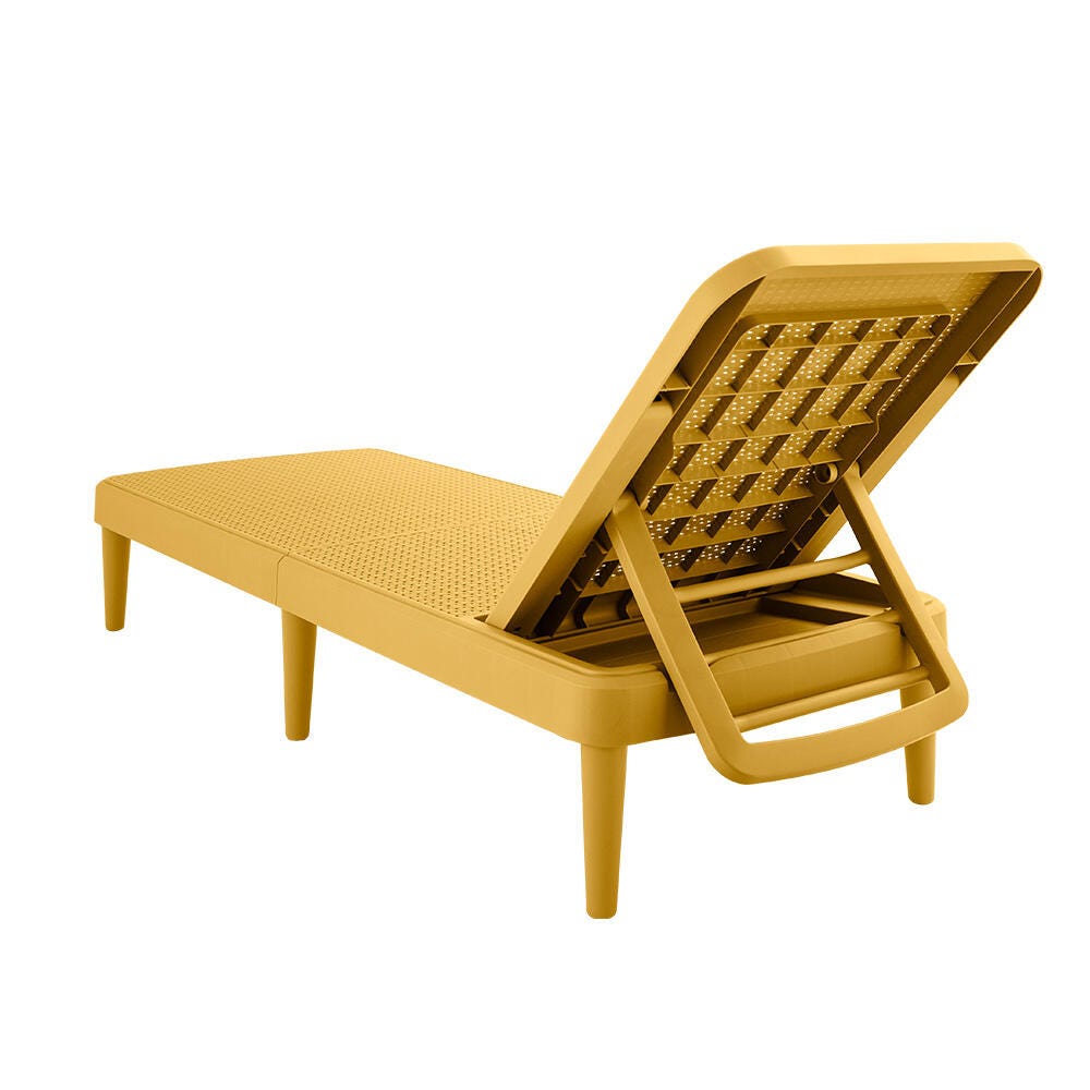 Tahiti Outdoor Chaise Lounge, Gold, large