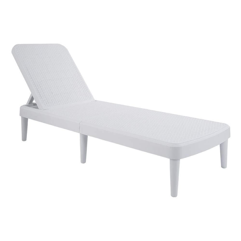 Tahiti Outdoor Chaise Lounge, White, large