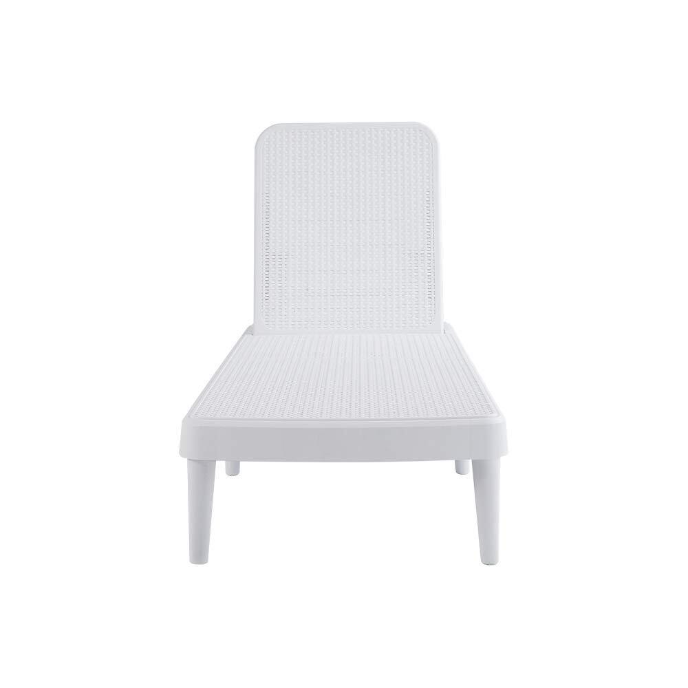 Tahiti Outdoor Chaise Lounge, White, large