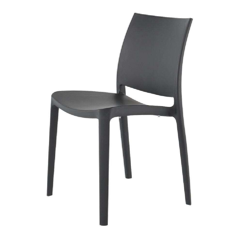 Sensilla Outdoor Dining Chair (Set of 4), Charcoal, large