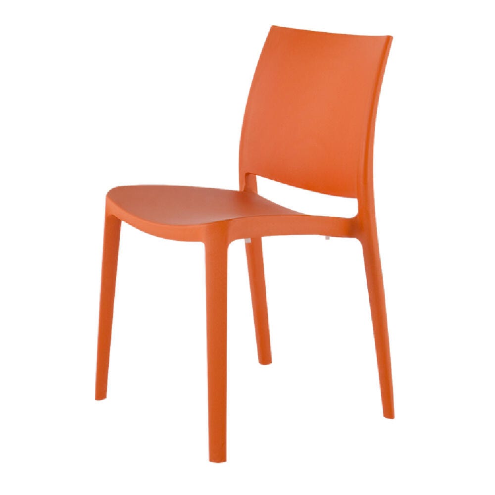 Sensilla Outdoor Dining Chair (Set of 4), Orange, large