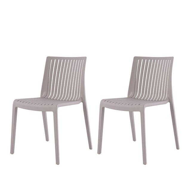 Milos Outdoor Stackable Dining Chair (Set of 2)