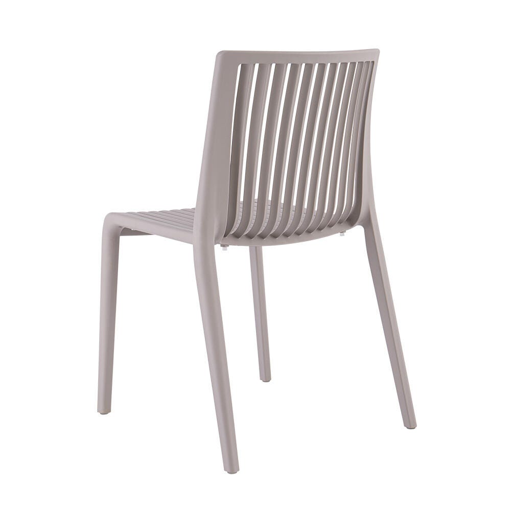 Milos Outdoor Stackable Dining Chair (Set of 2), Taupe, large
