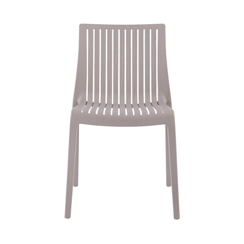 Milos Outdoor Stackable Dining Chair (Set of 2), Taupe, large