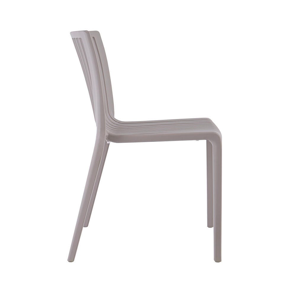 Milos Outdoor Stackable Dining Chair (Set of 2), Taupe, large