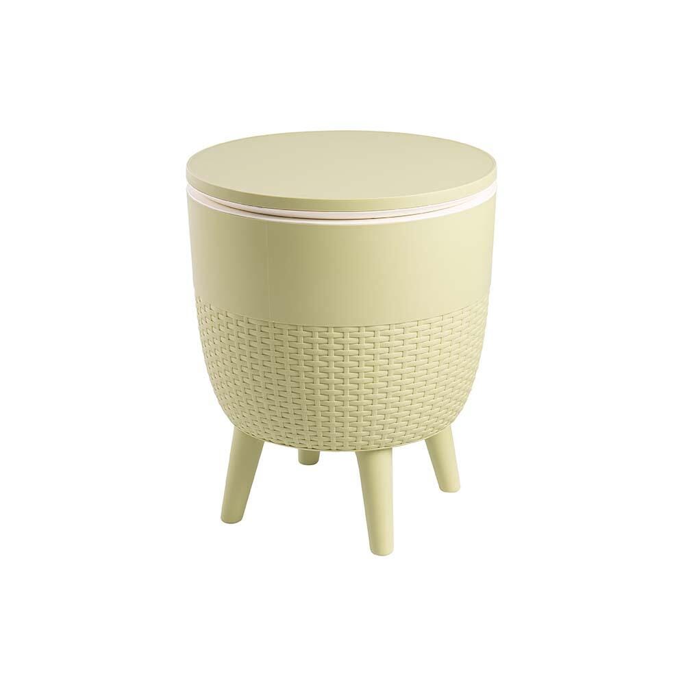 Cancun 2-in-1 Outdoor Cooler Side Table, Wasabi Green, large