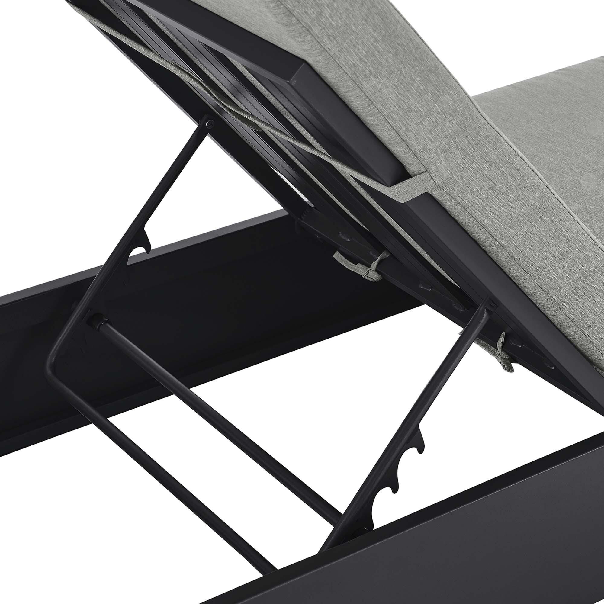 Modway Tahoe Outdoor Chaise Lounge, Gray/Gray, large