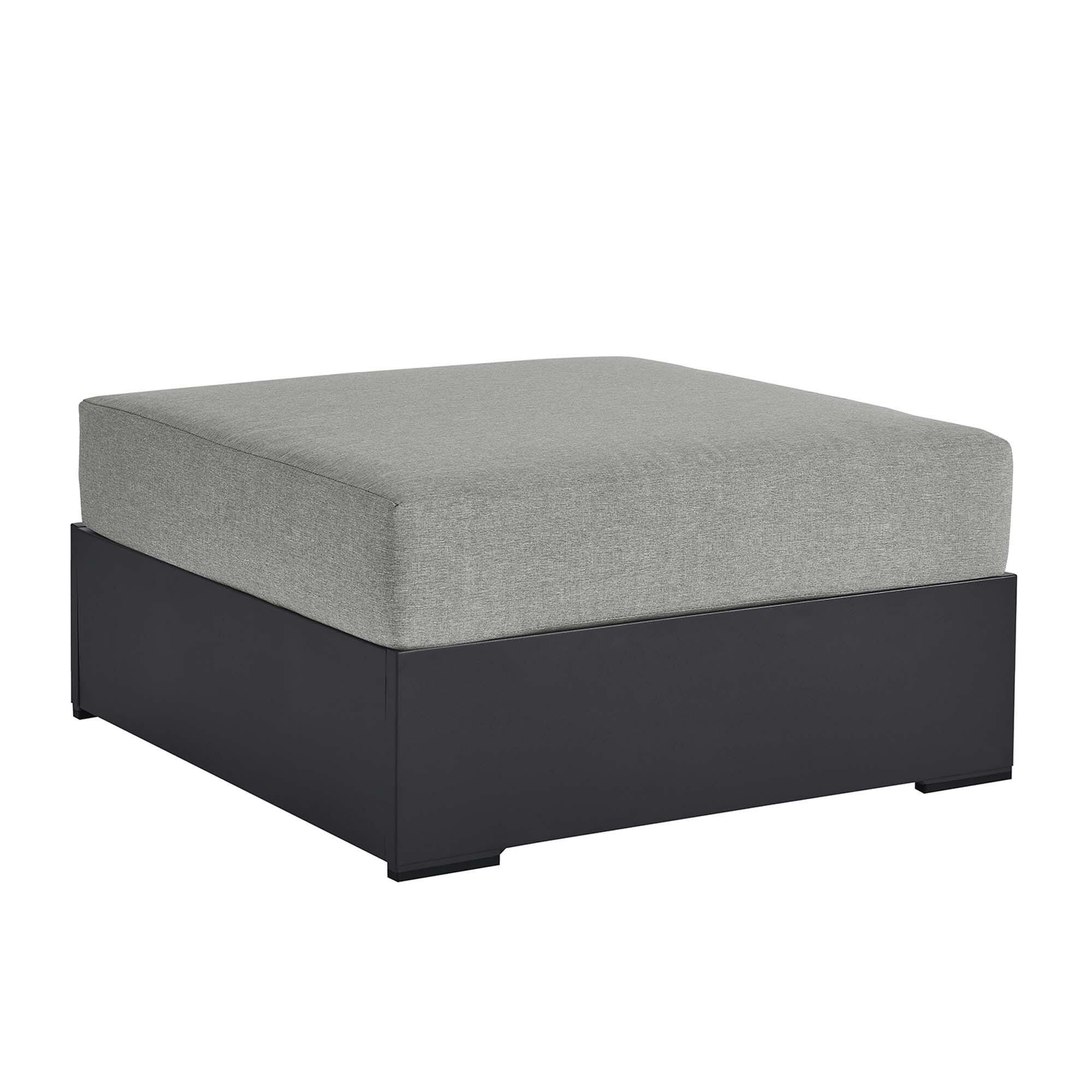 Modway Tahoe Outdoor Ottoman, Gray/Gray, large