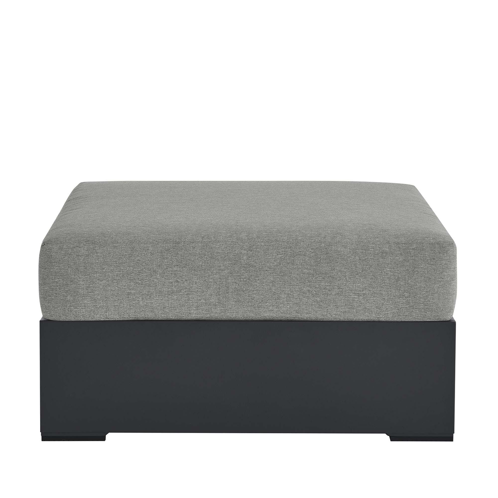Modway Tahoe Outdoor Ottoman, Gray/Gray, large