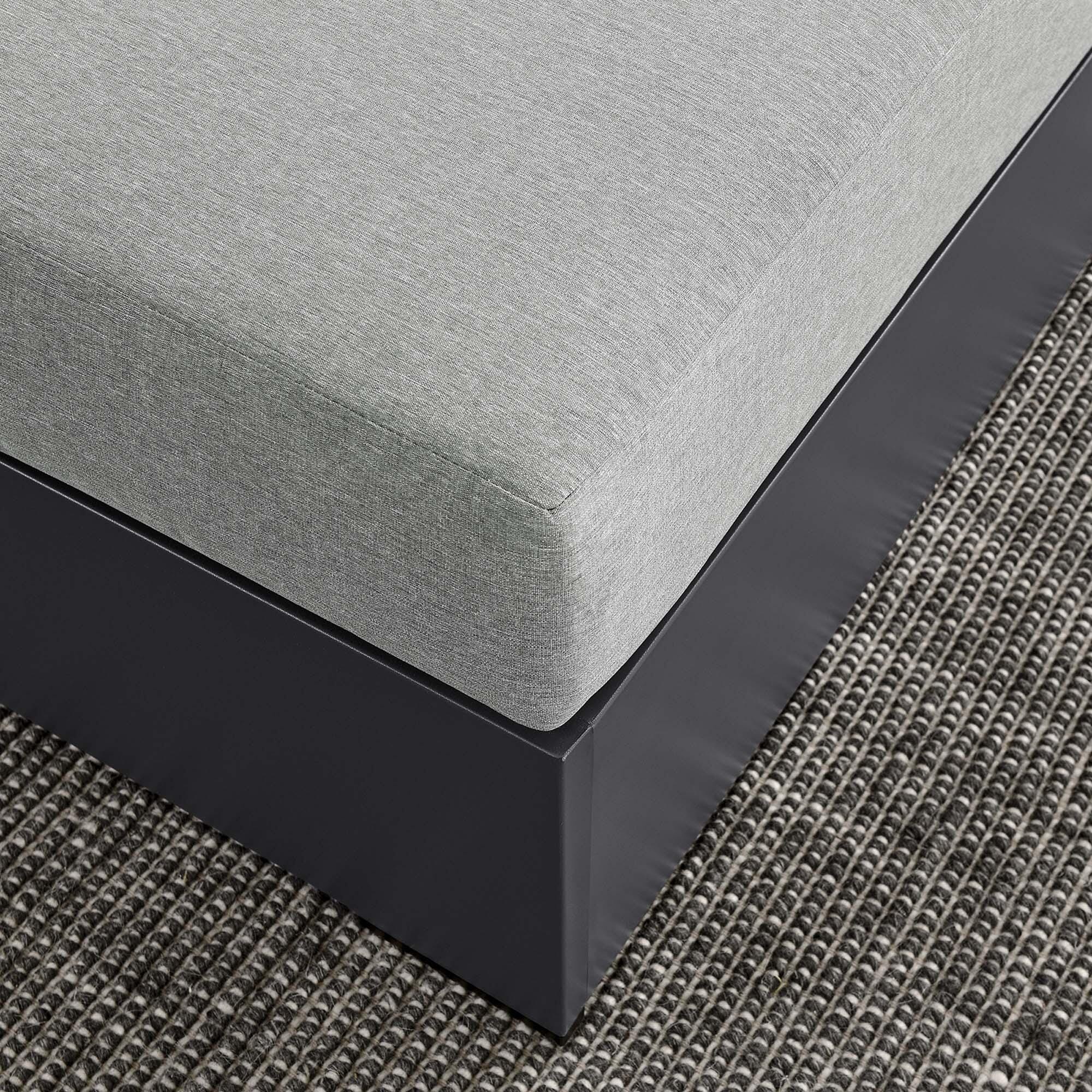Modway Tahoe Outdoor Ottoman, Gray/Gray, large