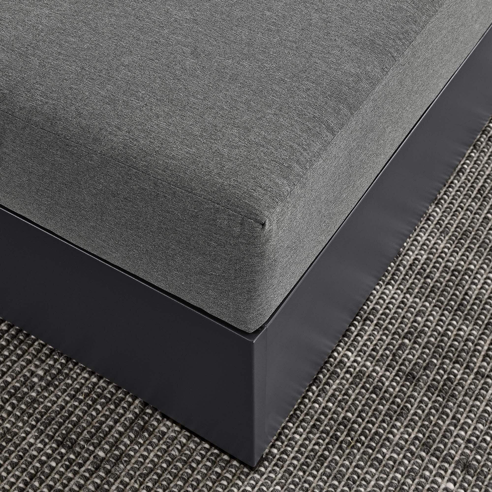 Modway Tahoe Outdoor Ottoman, Gray/Charcoal, large