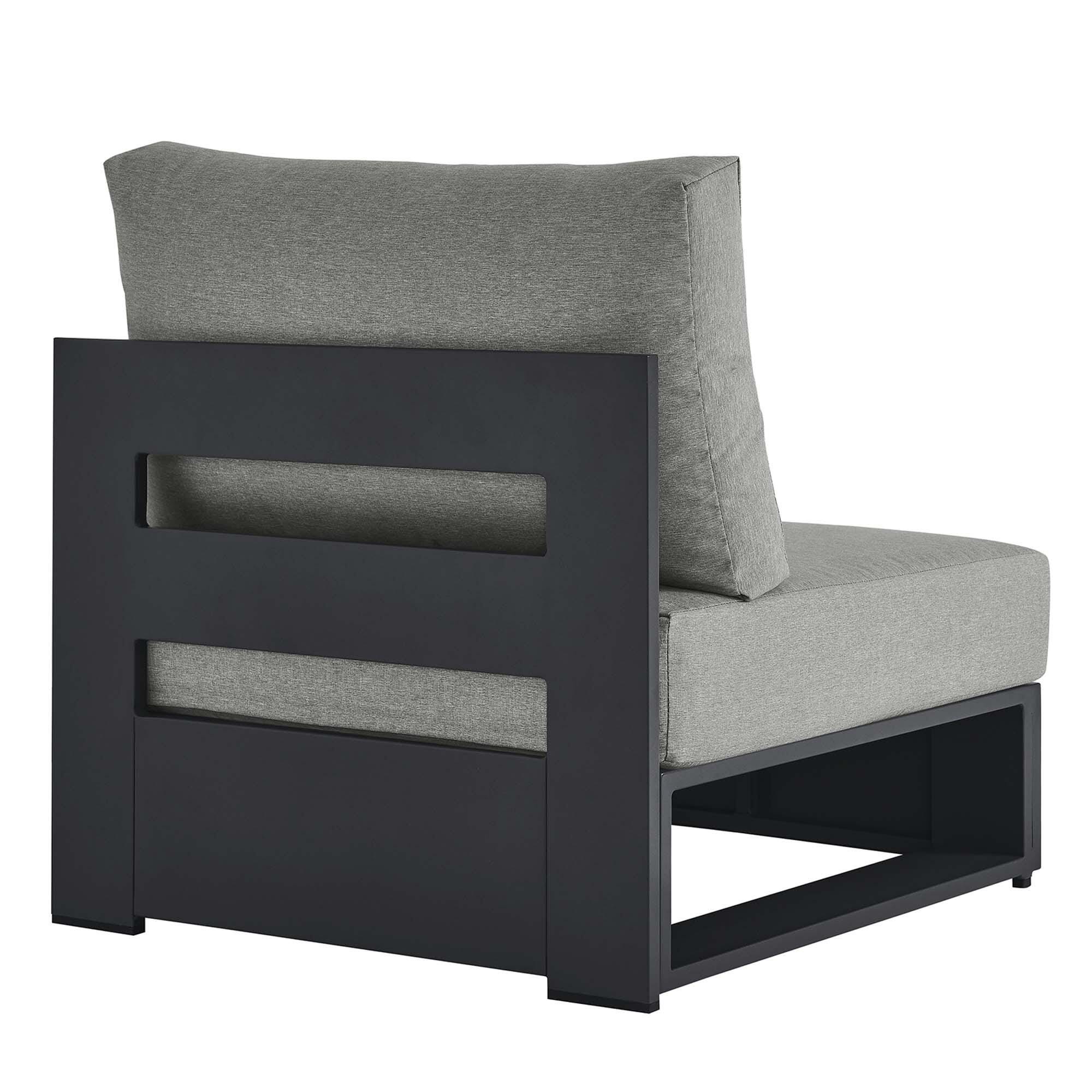 Modway Tahoe Outdoor Armless Chair, Gray/Gray, large