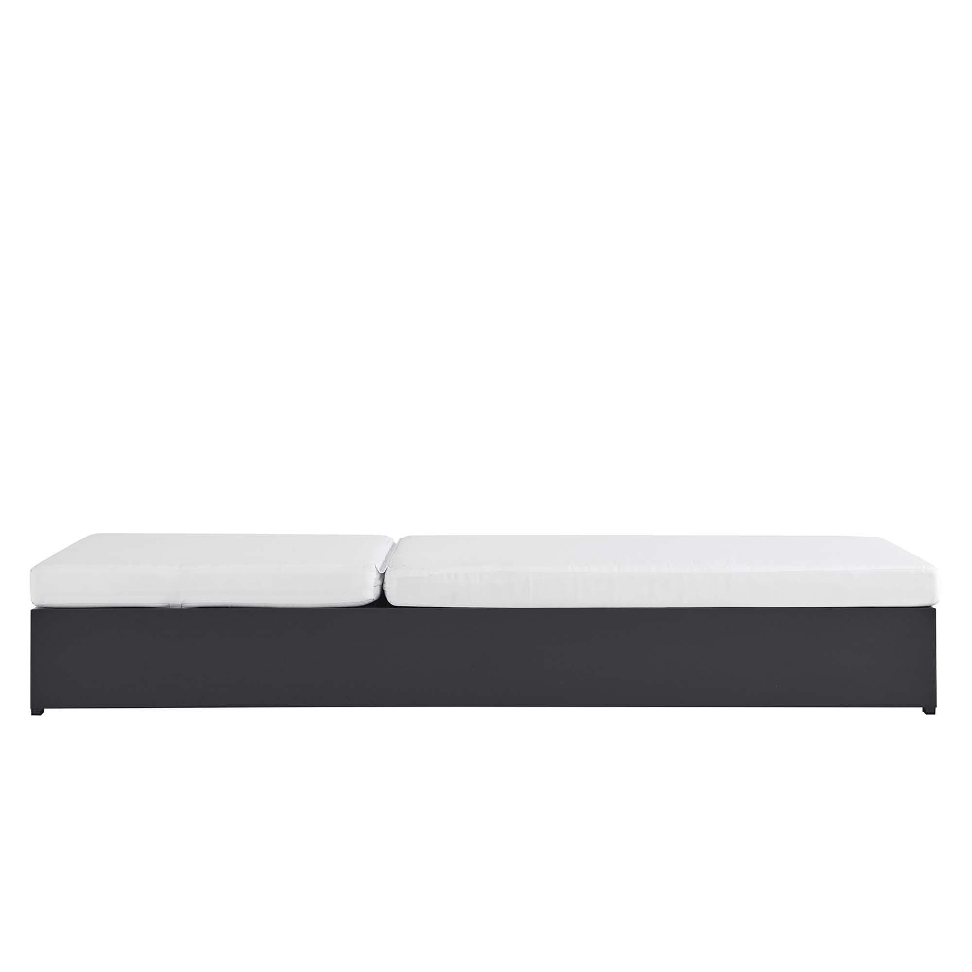 Modway Tahoe Outdoor Chaise Lounge, Gray/White, large