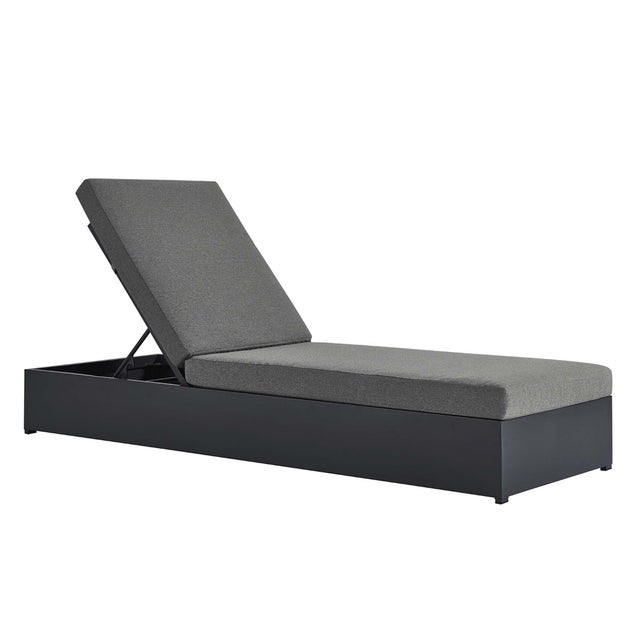 Modway Tahoe Outdoor Chaise Lounge, Gray/Charcoal