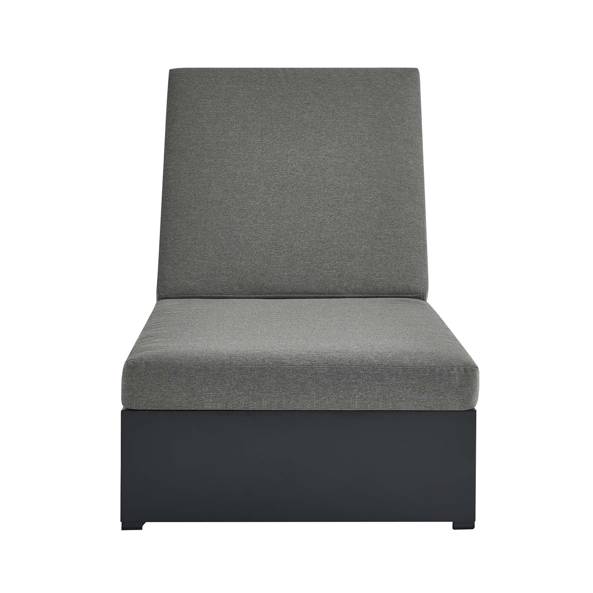 Modway Tahoe Outdoor Chaise Lounge, Gray/Charcoal, large