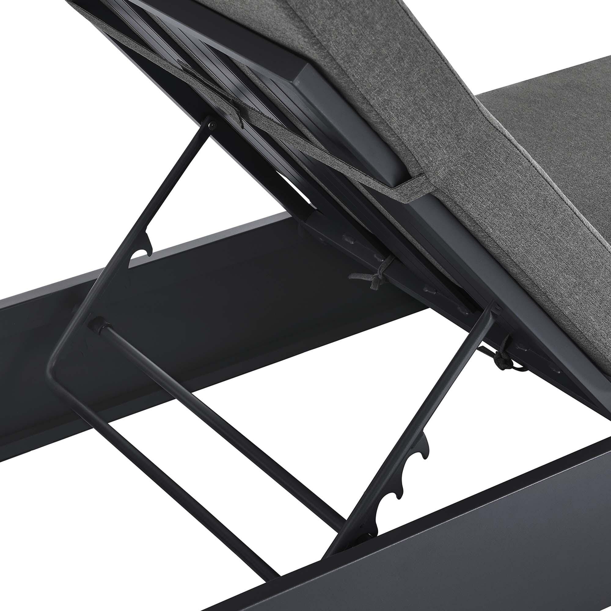 Modway Tahoe Outdoor Chaise Lounge, Gray/Charcoal, large