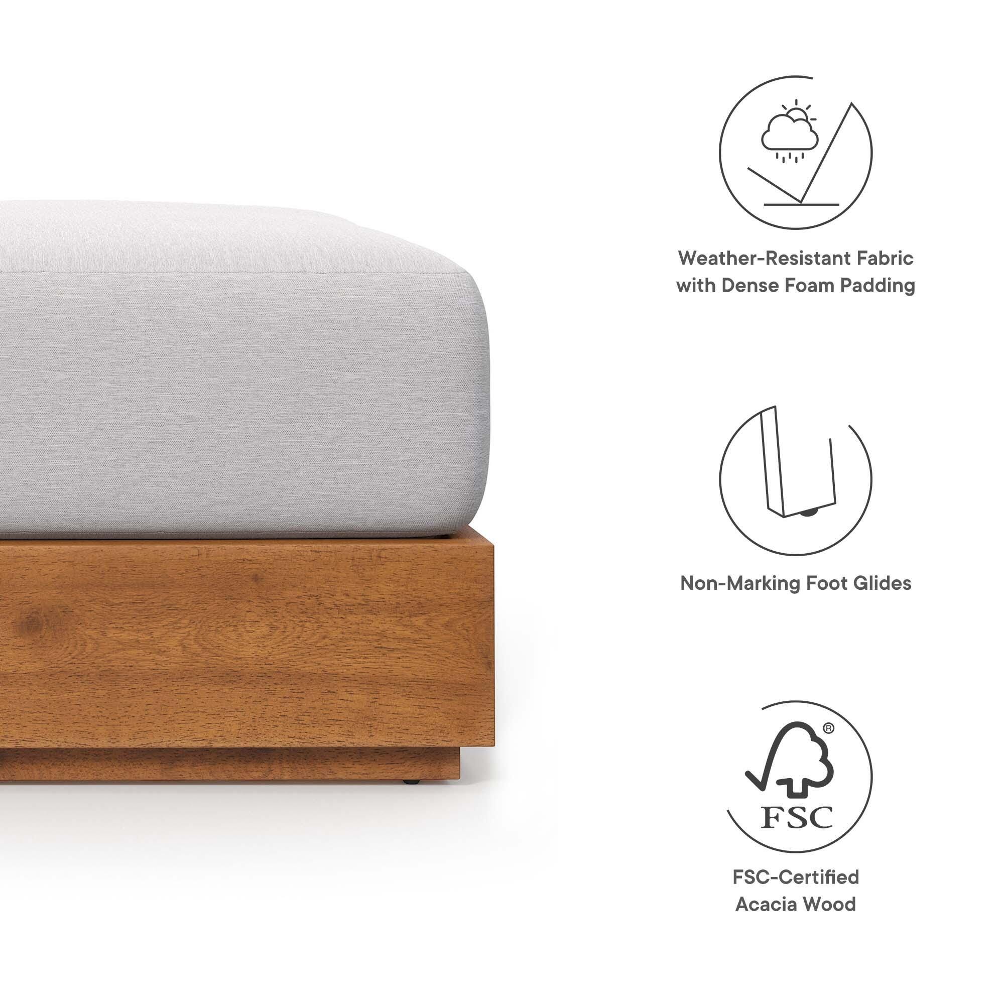 Modway Tahoe Outdoor Cozy Ottoman, , large