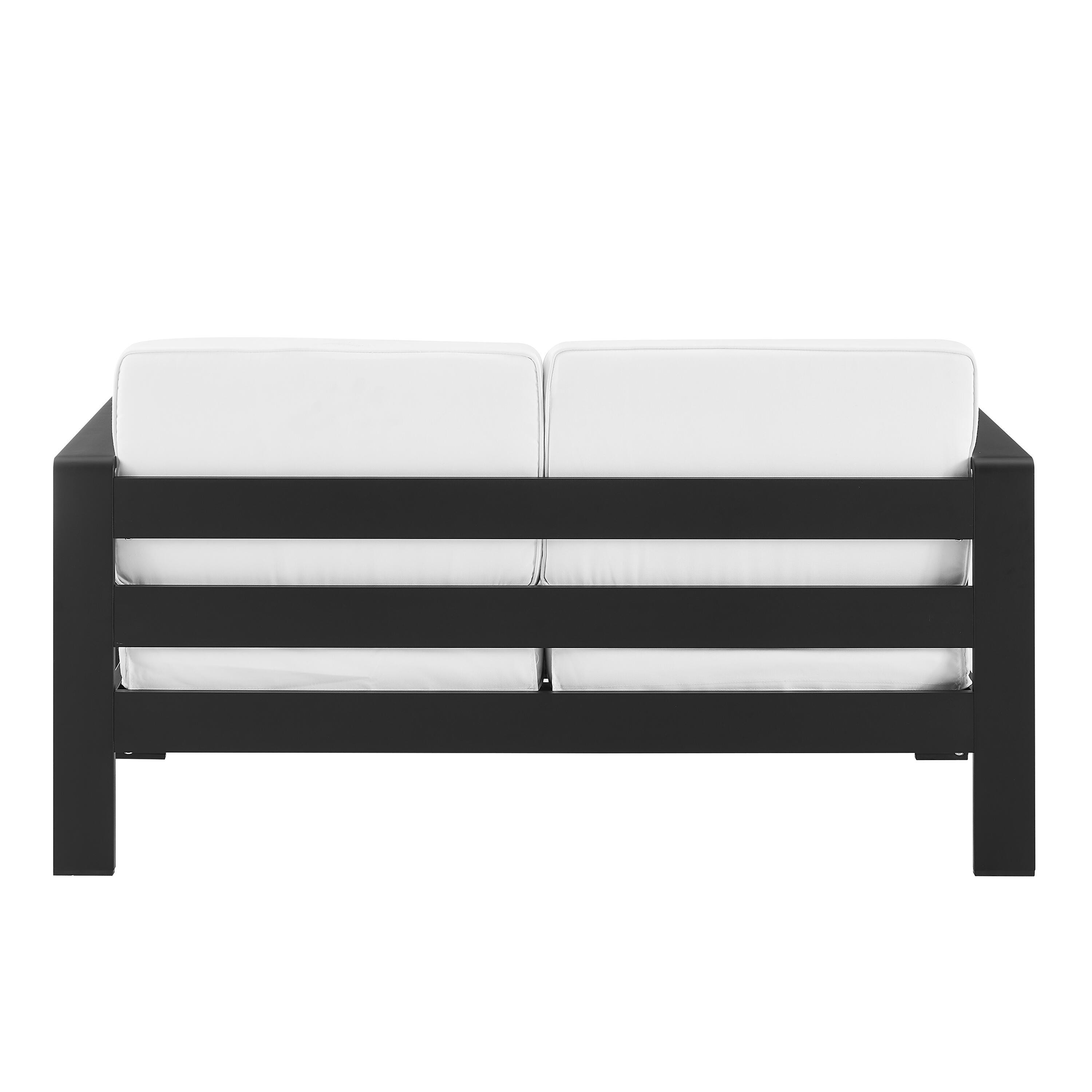 Linon Rosemary Outdoor Sofa, Black, large