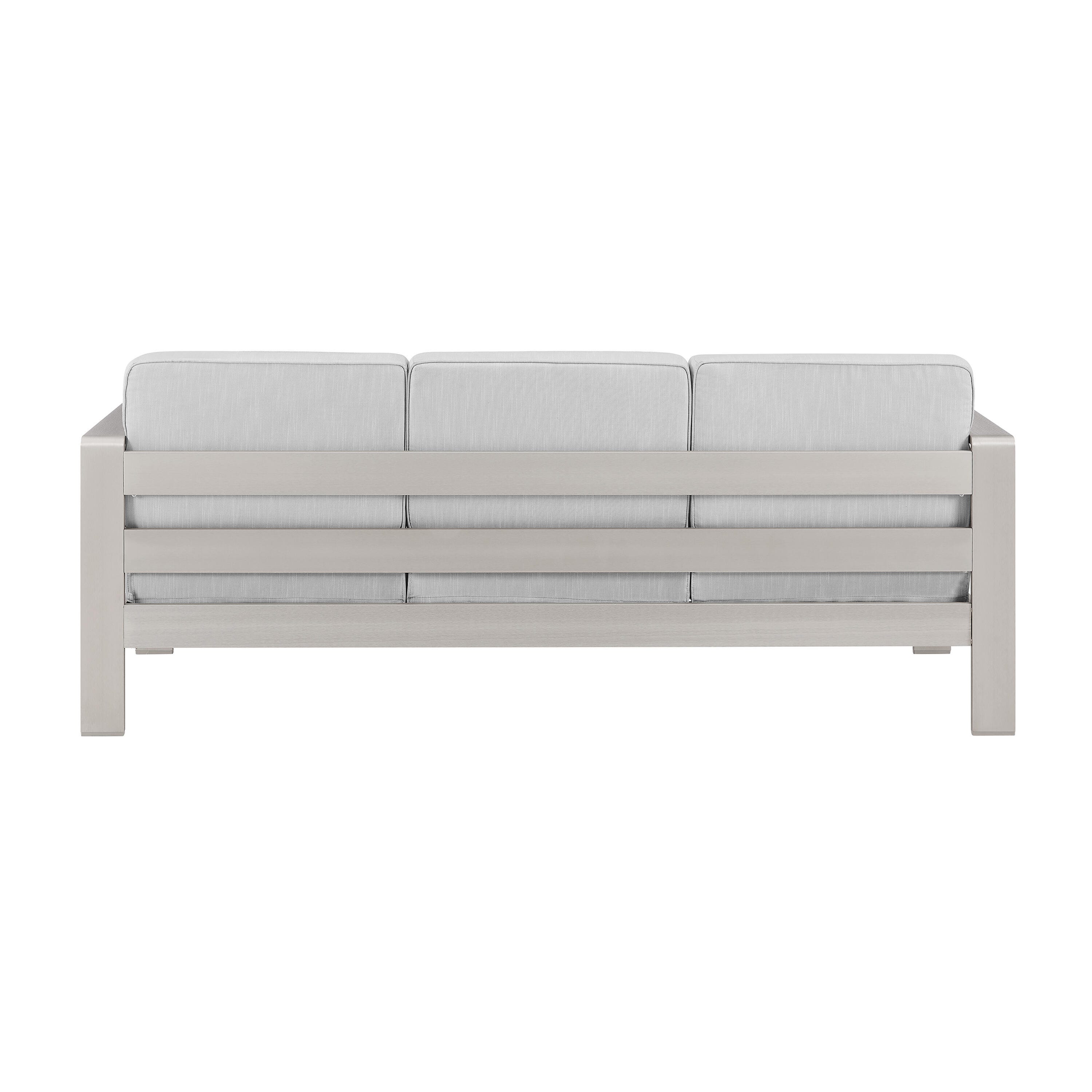 Linon Rosemary Outdoor Solid Sofa, Gray, large