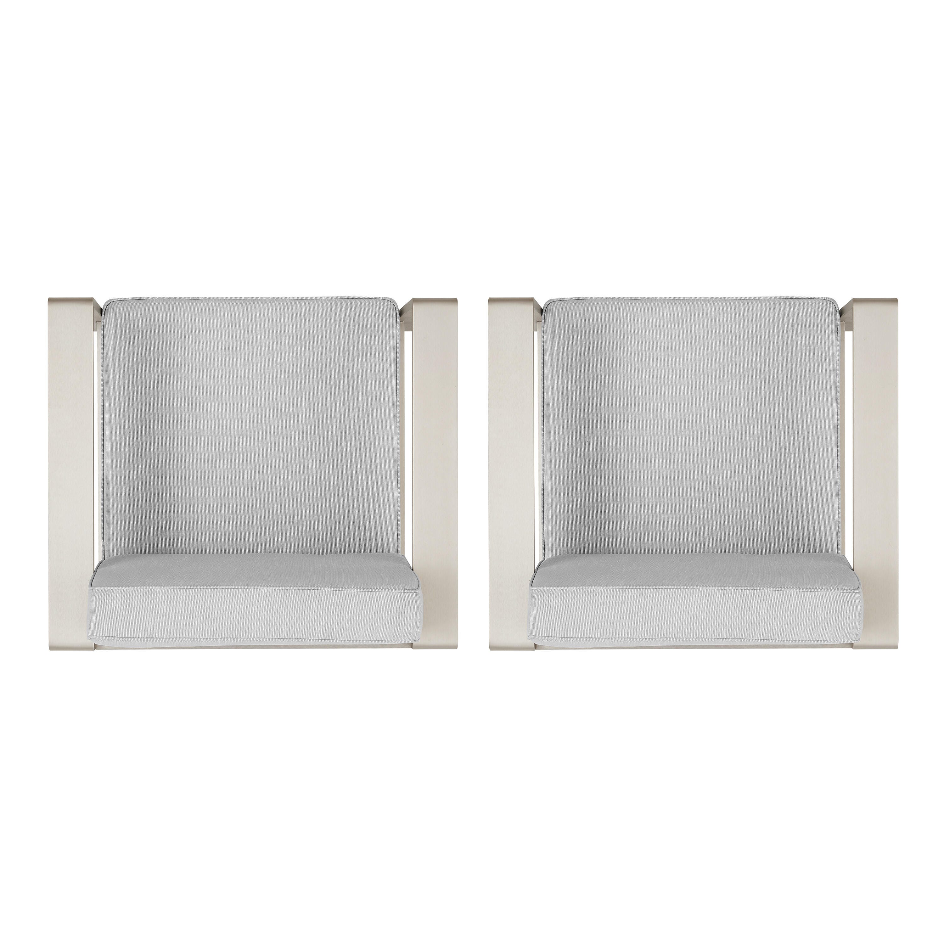 Linon Rosemary Outdoor Chairs (Set of 2), Gray, large