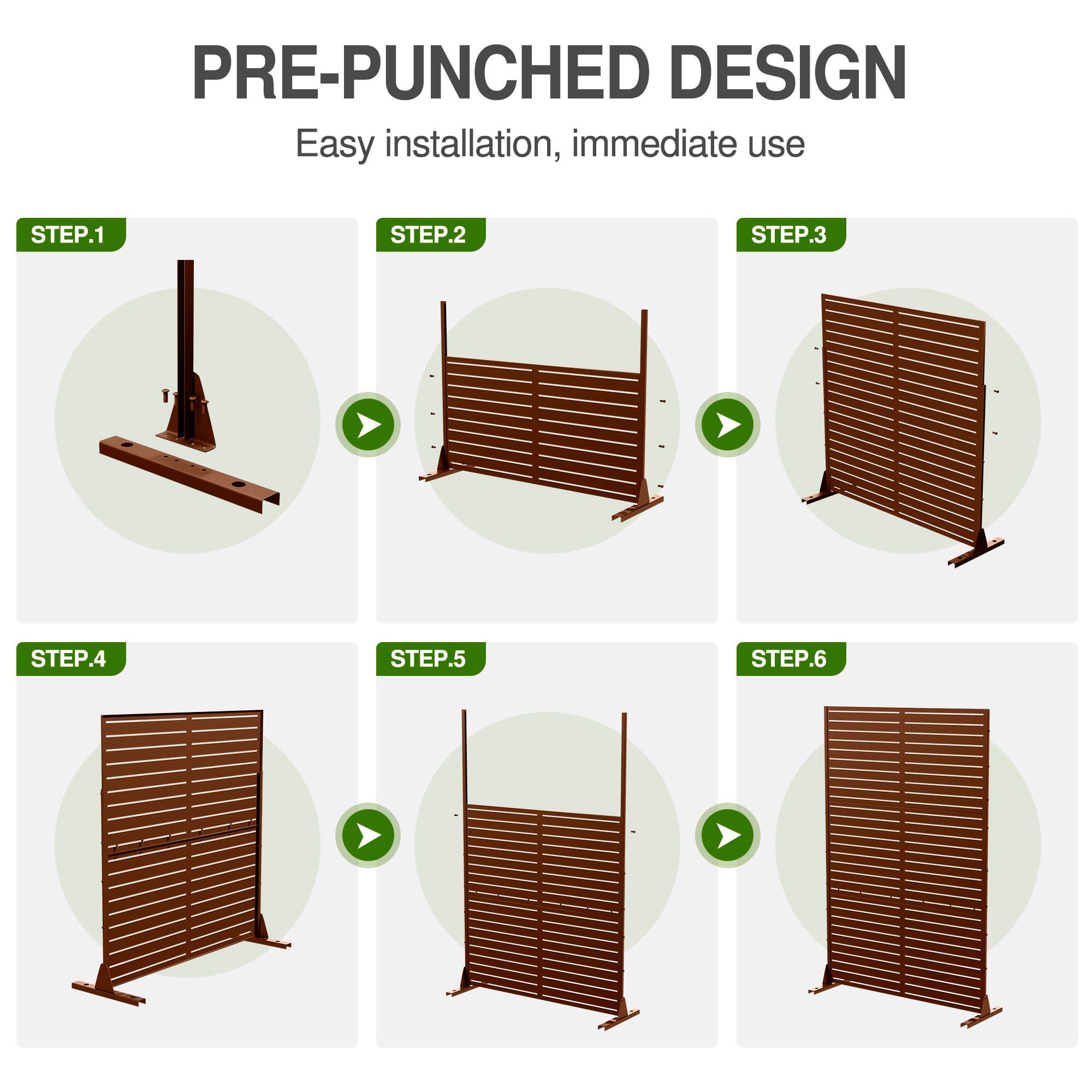 TranquilBreeze 73" Outdoor Privacy Screen, , large