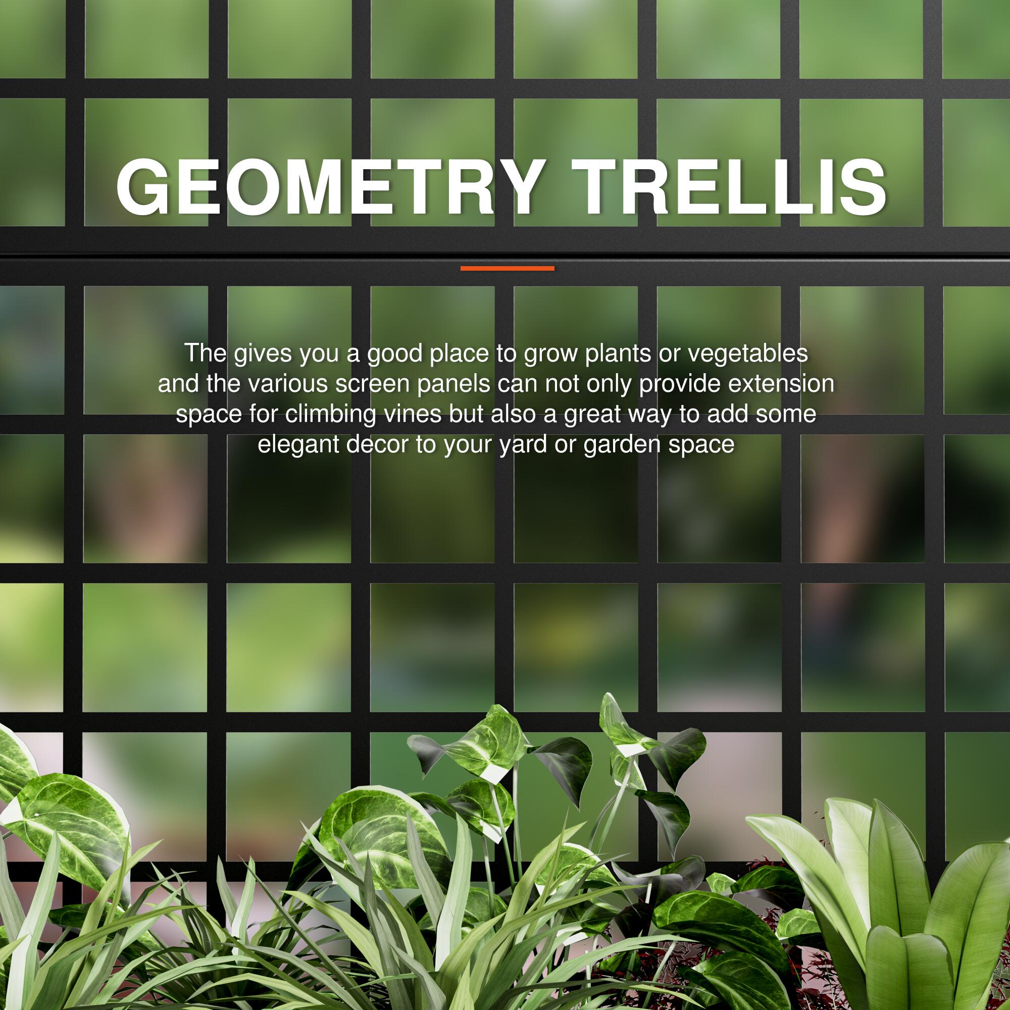 TranquilBreeze 71" Arched Grid Outdoor Trellis, , large