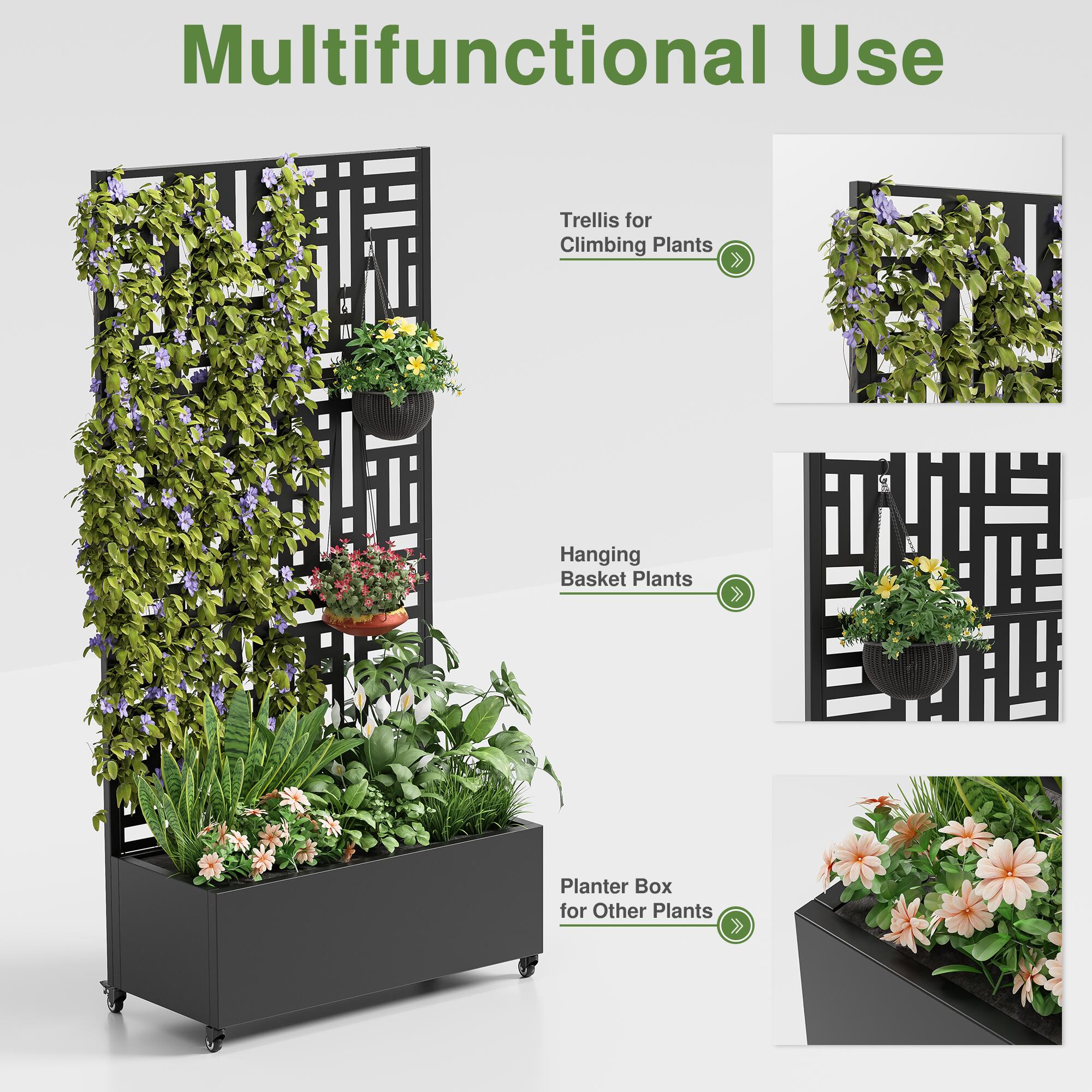 TranquilBreeze 71" Abstract Outdoor Trellis, , large