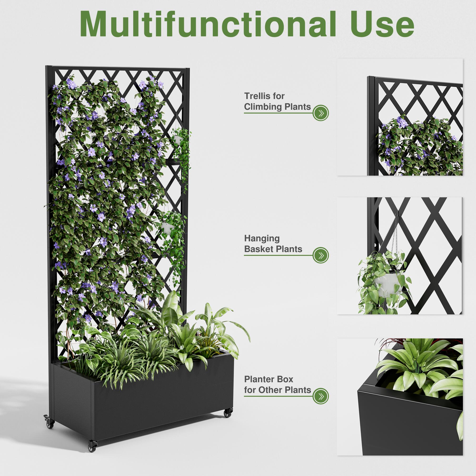 TranquilBreeze 71" Diamond Outdoor Trellis, , large