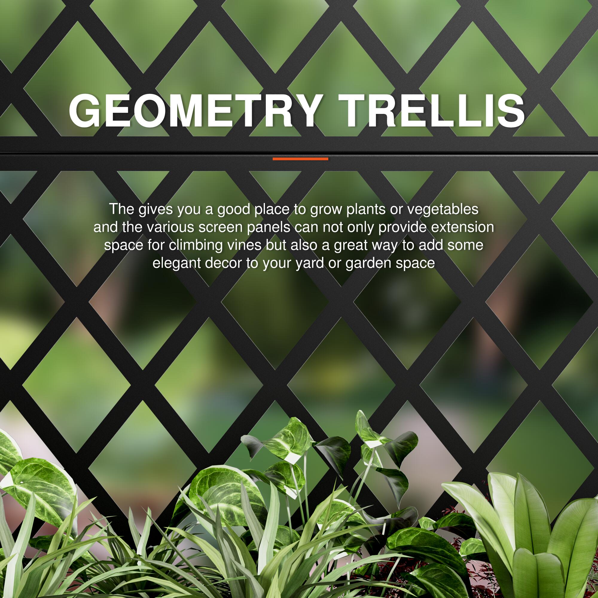 TranquilBreeze 71" Diamond Outdoor Trellis, , large