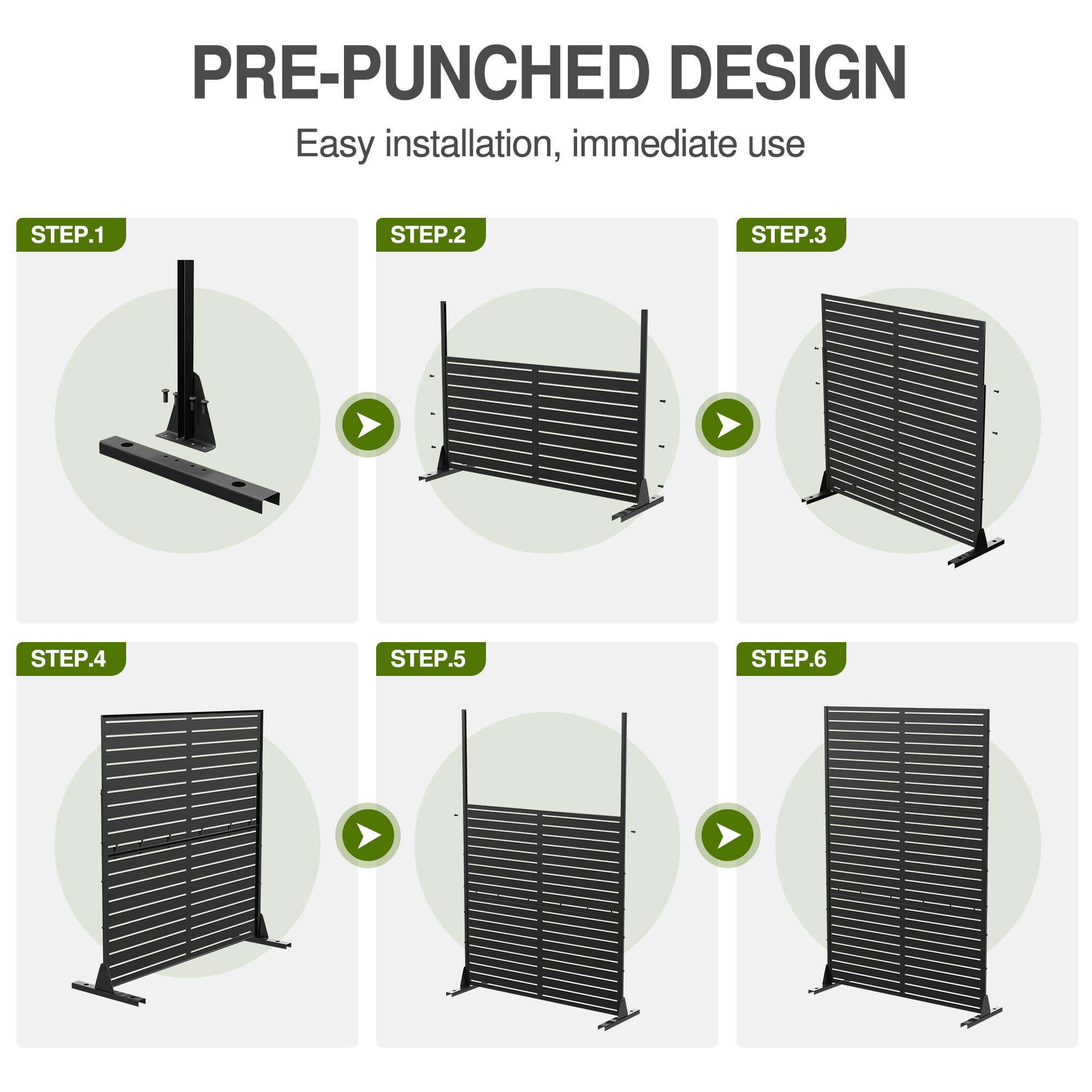 TranquilBreeze 72" Square Outdoor Privacy Screen, , large