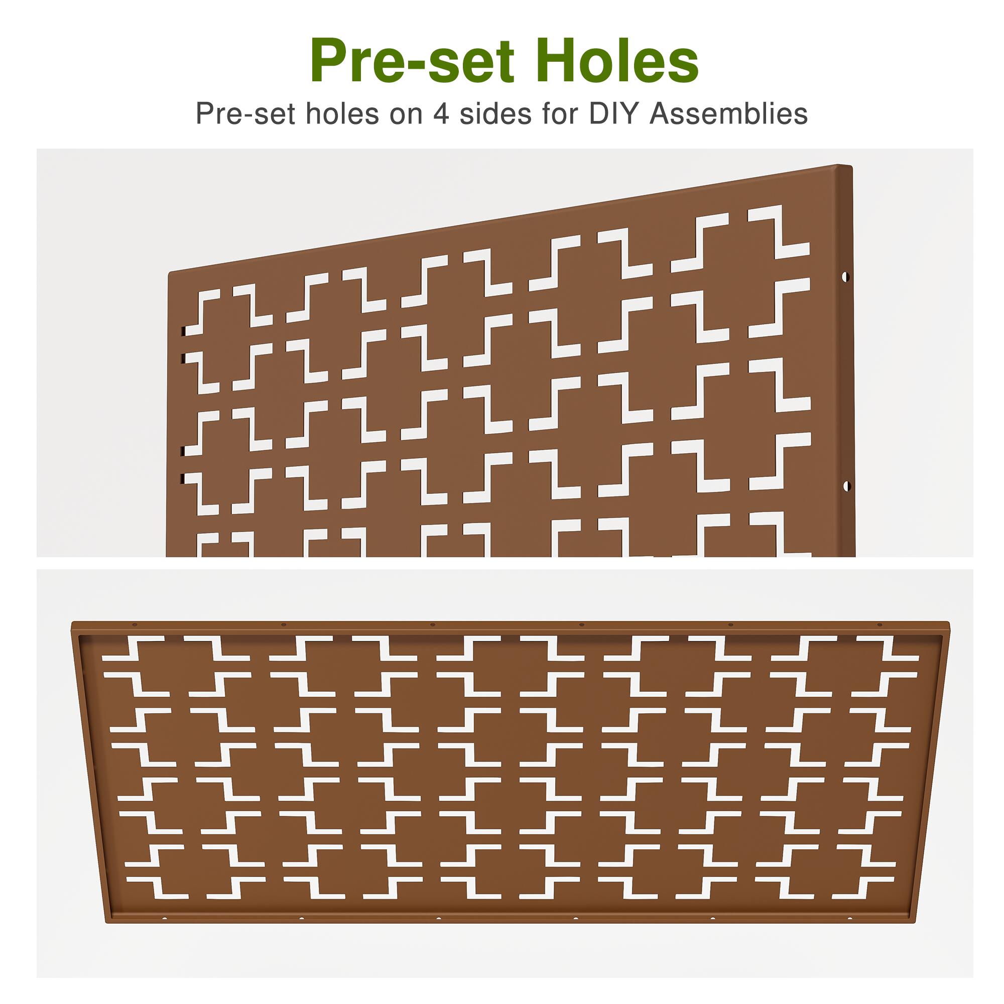 TranquilBreeze 72" Square Outdoor Privacy Screen, , large