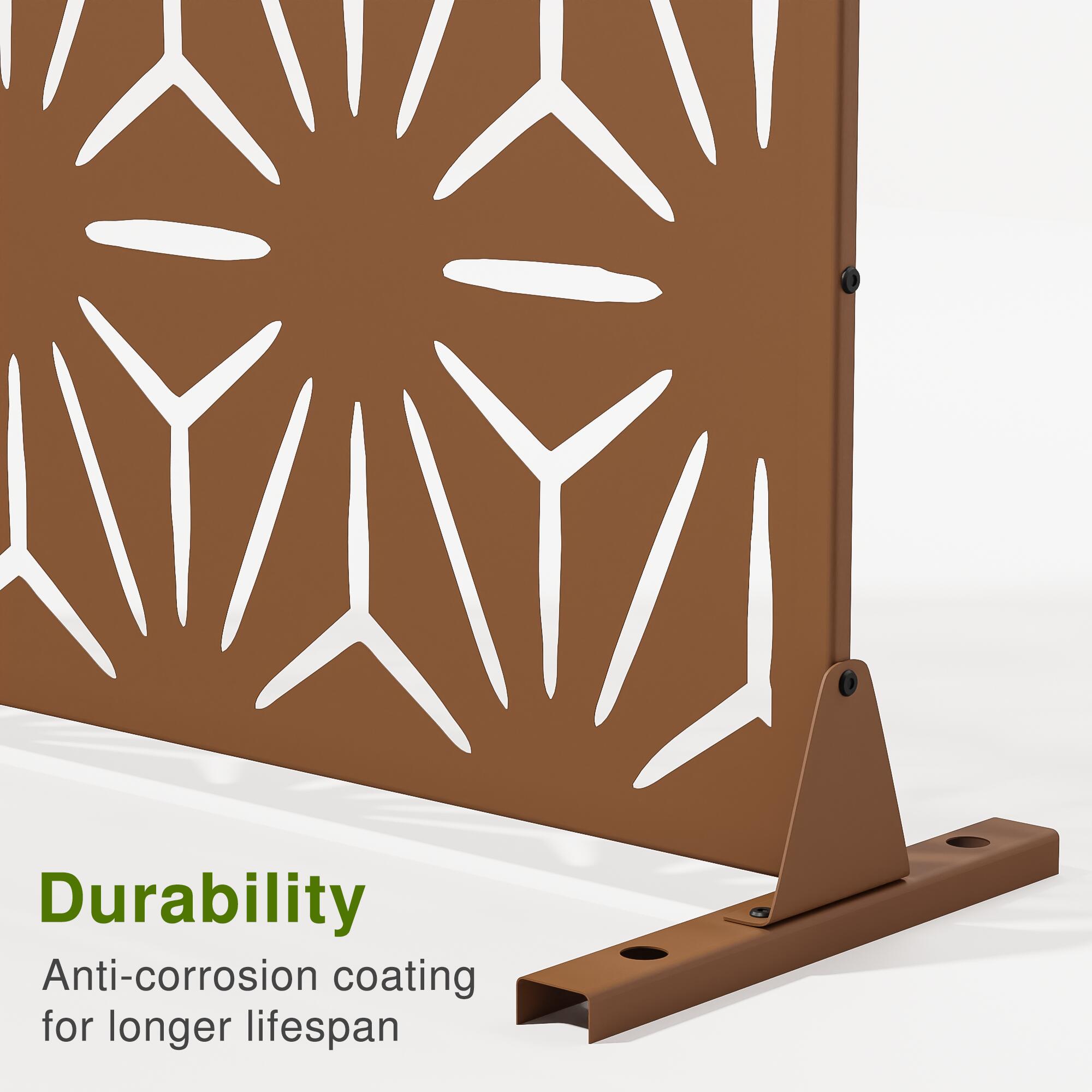 TranquilBreeze 72" Geometric Outdoor Privacy Screen, , large