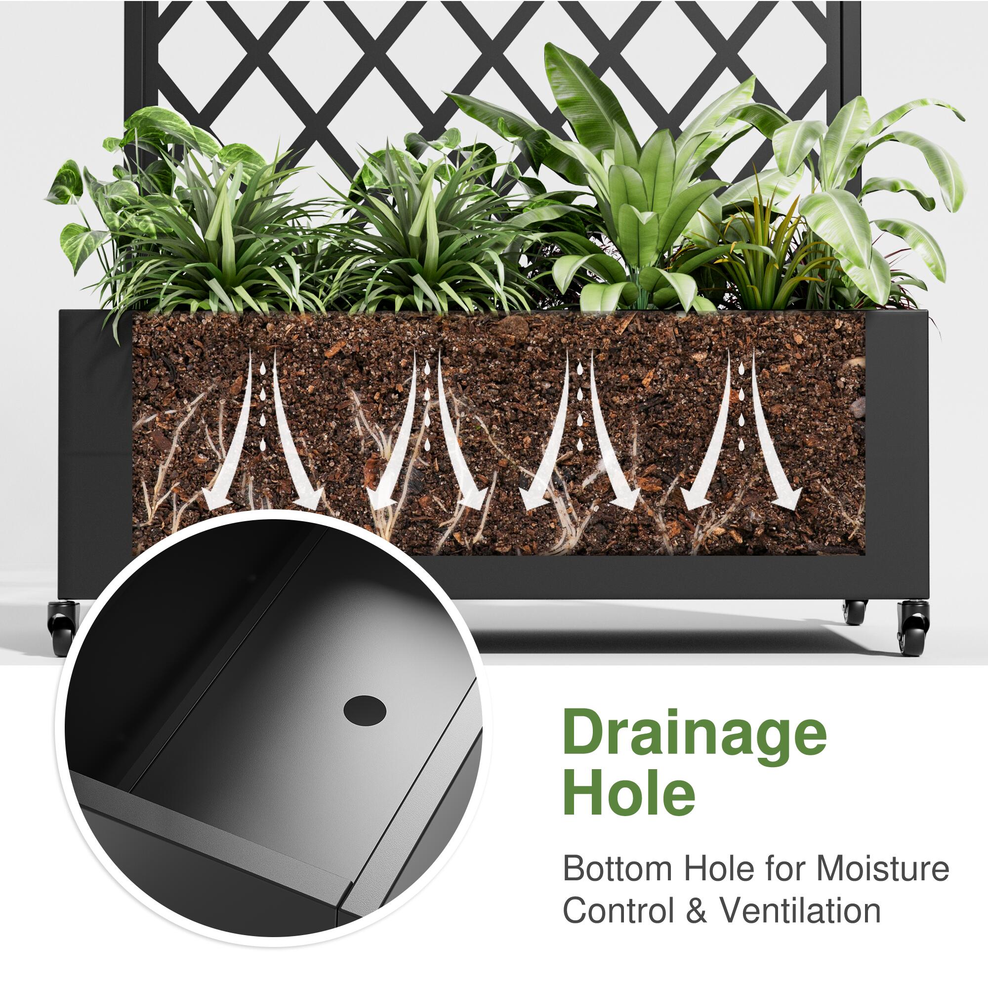 TranquilBreeze 71" Arched Diamond Outdoor Trellis, , large