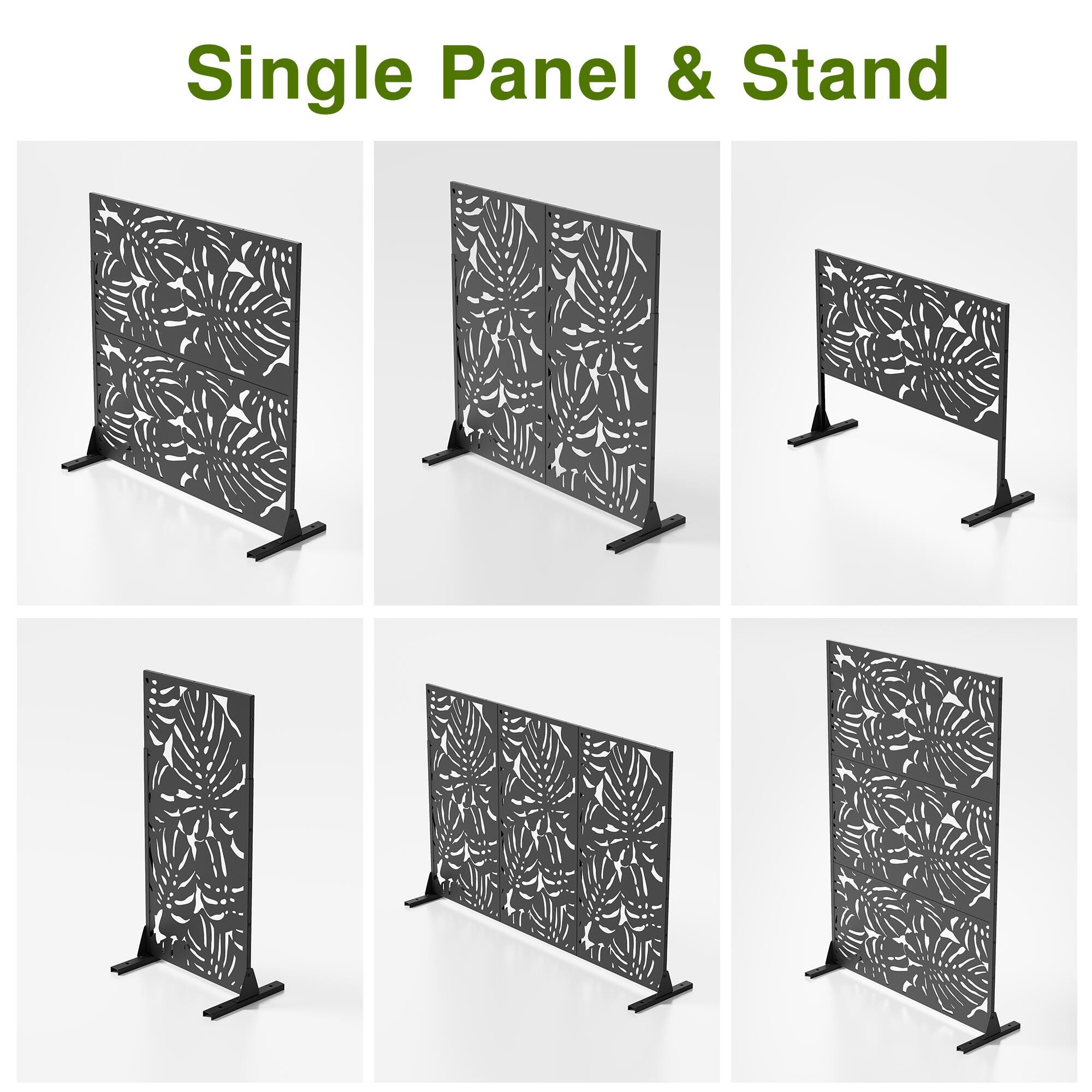 TranquilBreeze 72" Leaf Outdoor Privacy Screen, , large