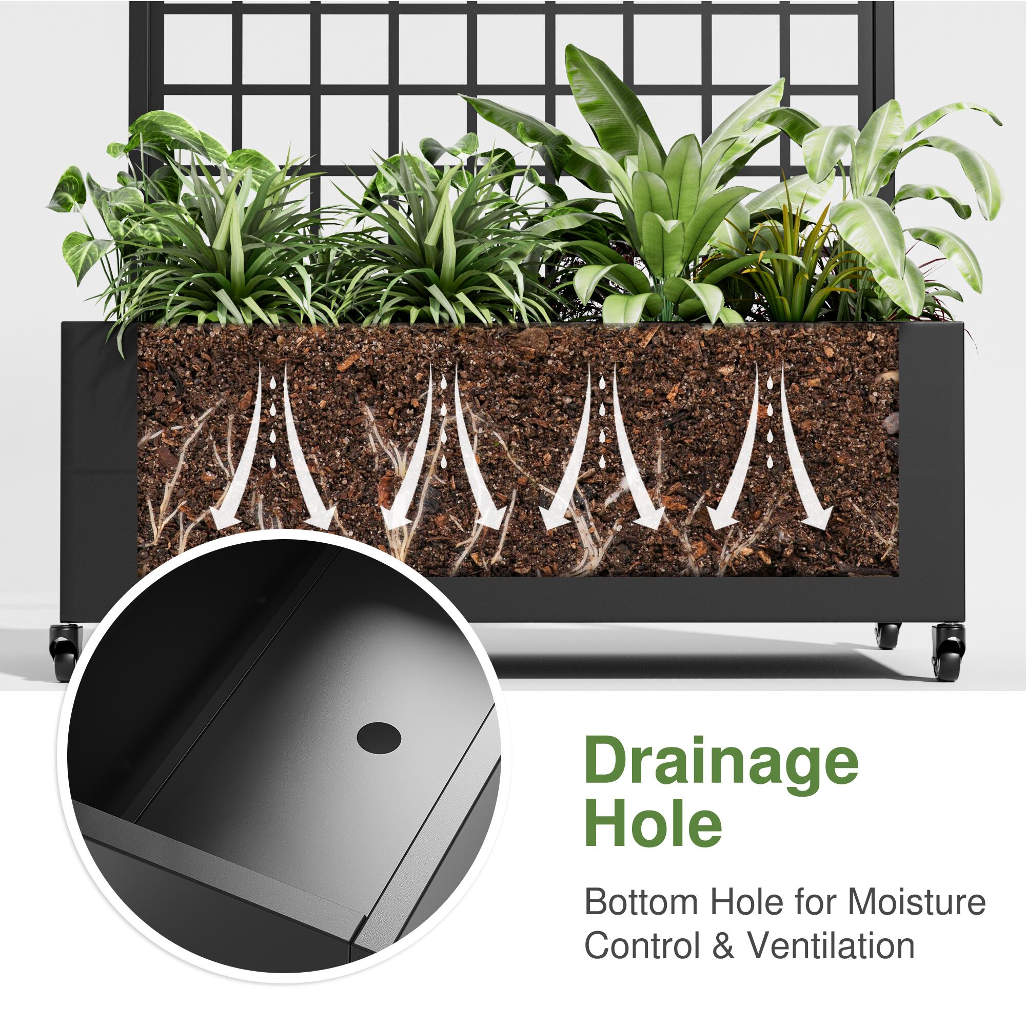 TranquilBreeze 71" Grid Outdoor Trellis, , large