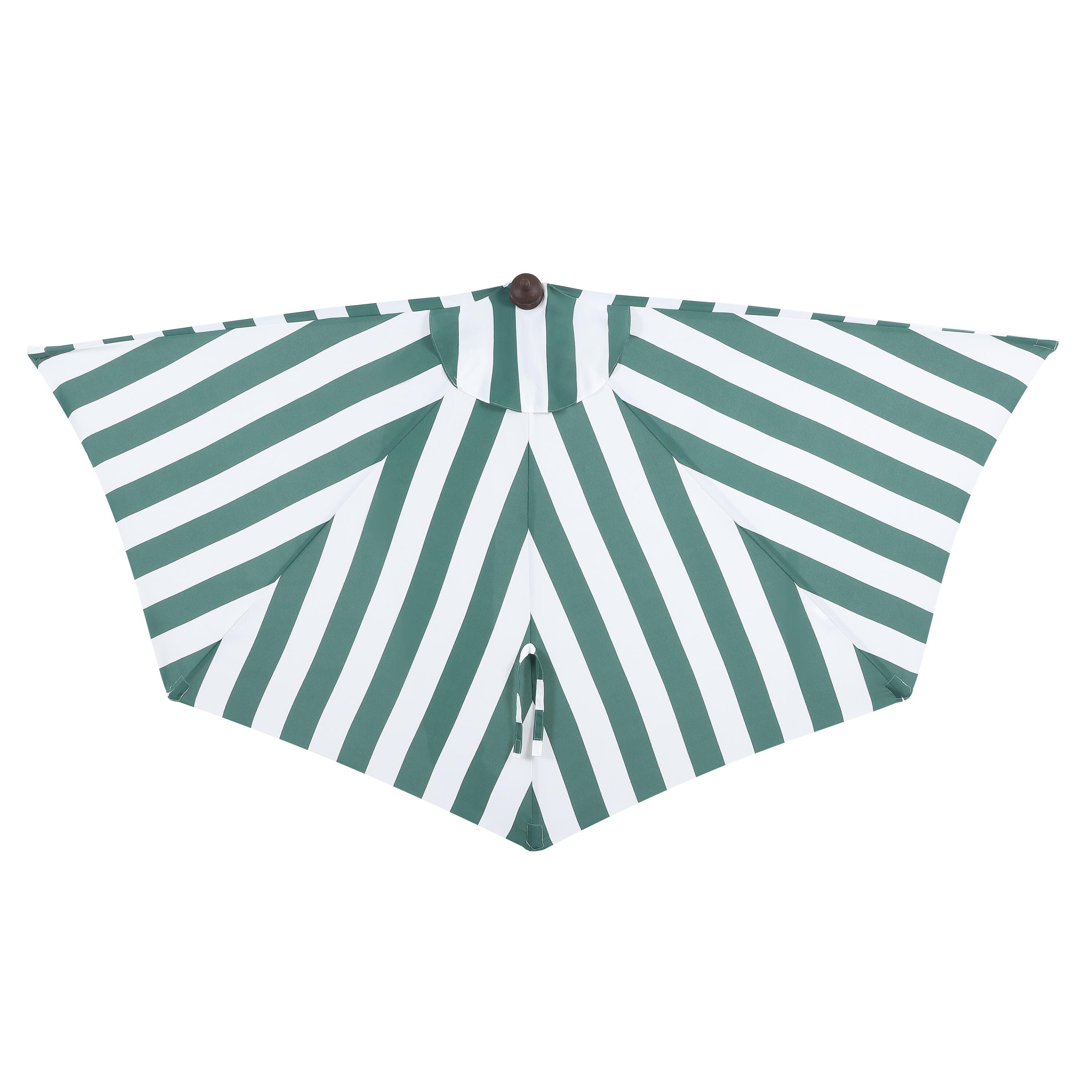 JONATHAN Y Beverly 9'  Outdoor Half-Tilted Umbrella, Green/White, large
