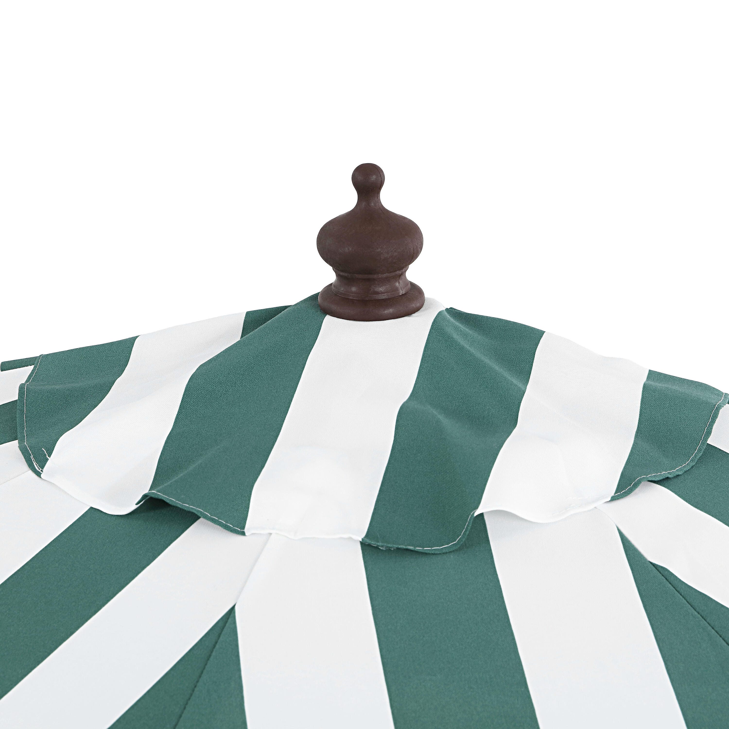 JONATHAN Y Beverly 9'  Outdoor Half-Tilted Umbrella, Green/White, large