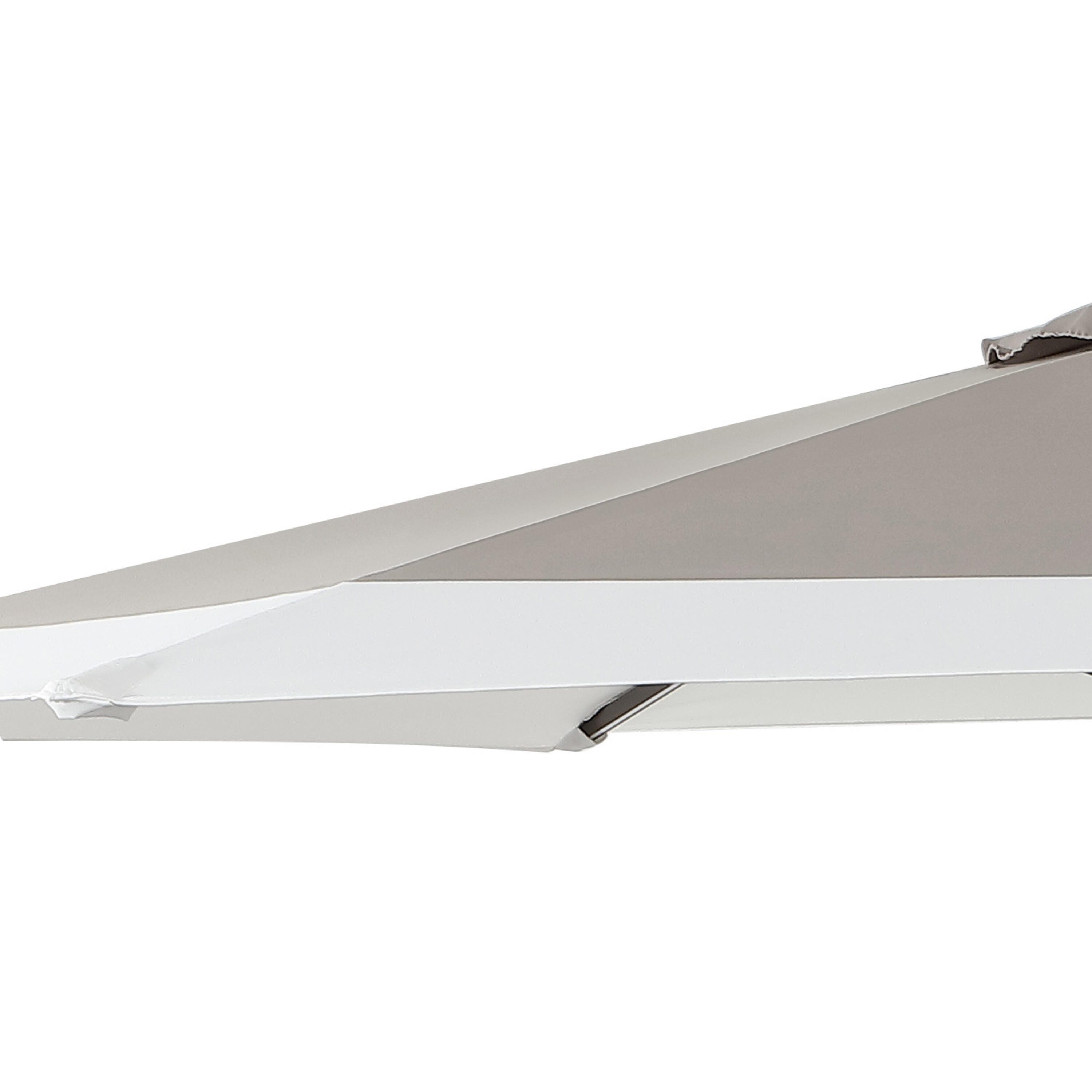 JONATHAN Y Spencer 9'  Outdoor Umbrella with LED Lights, Gray/White, large