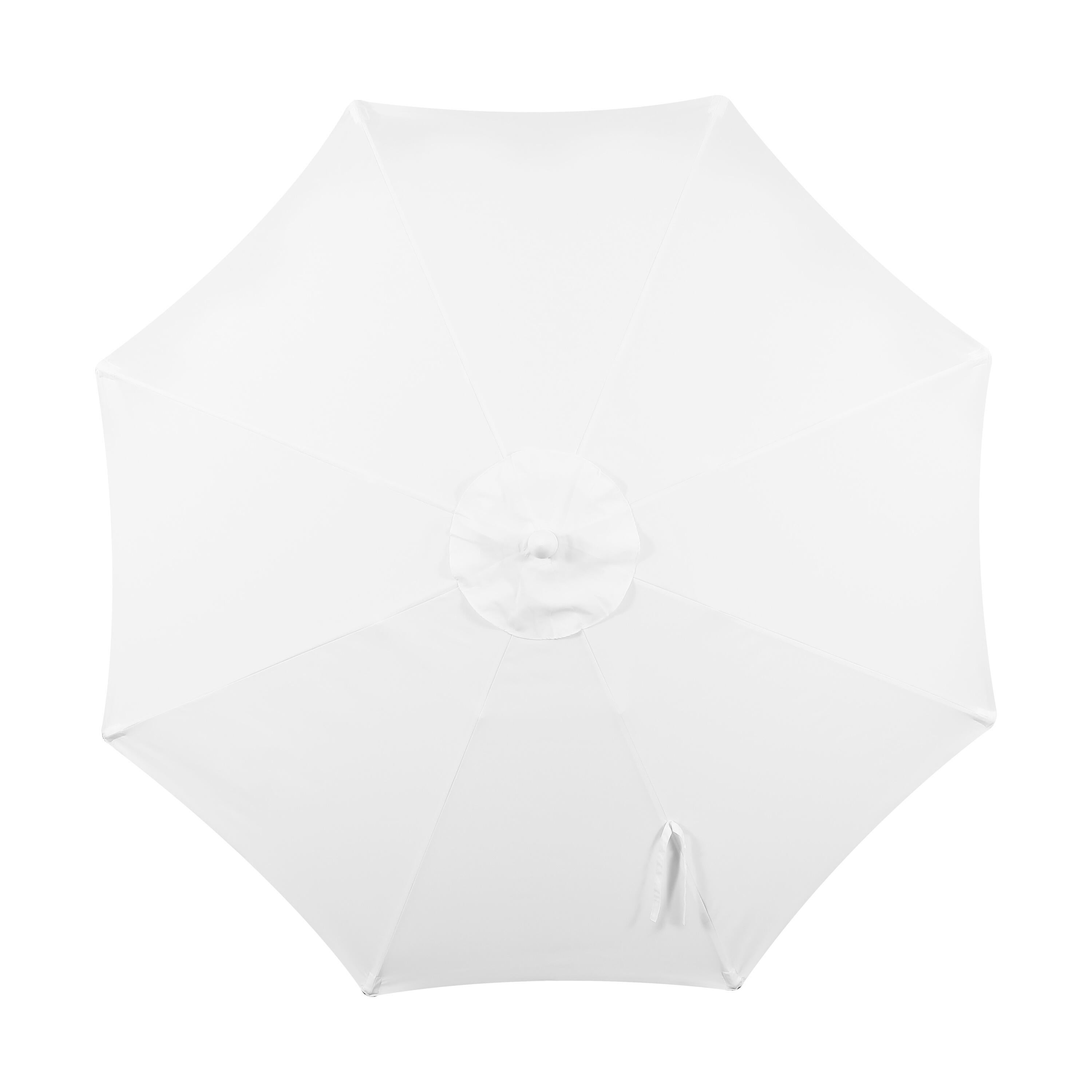 JONATHAN Y Baiona 9'  Outdoor Tilted Umbrella, White/Navy, large
