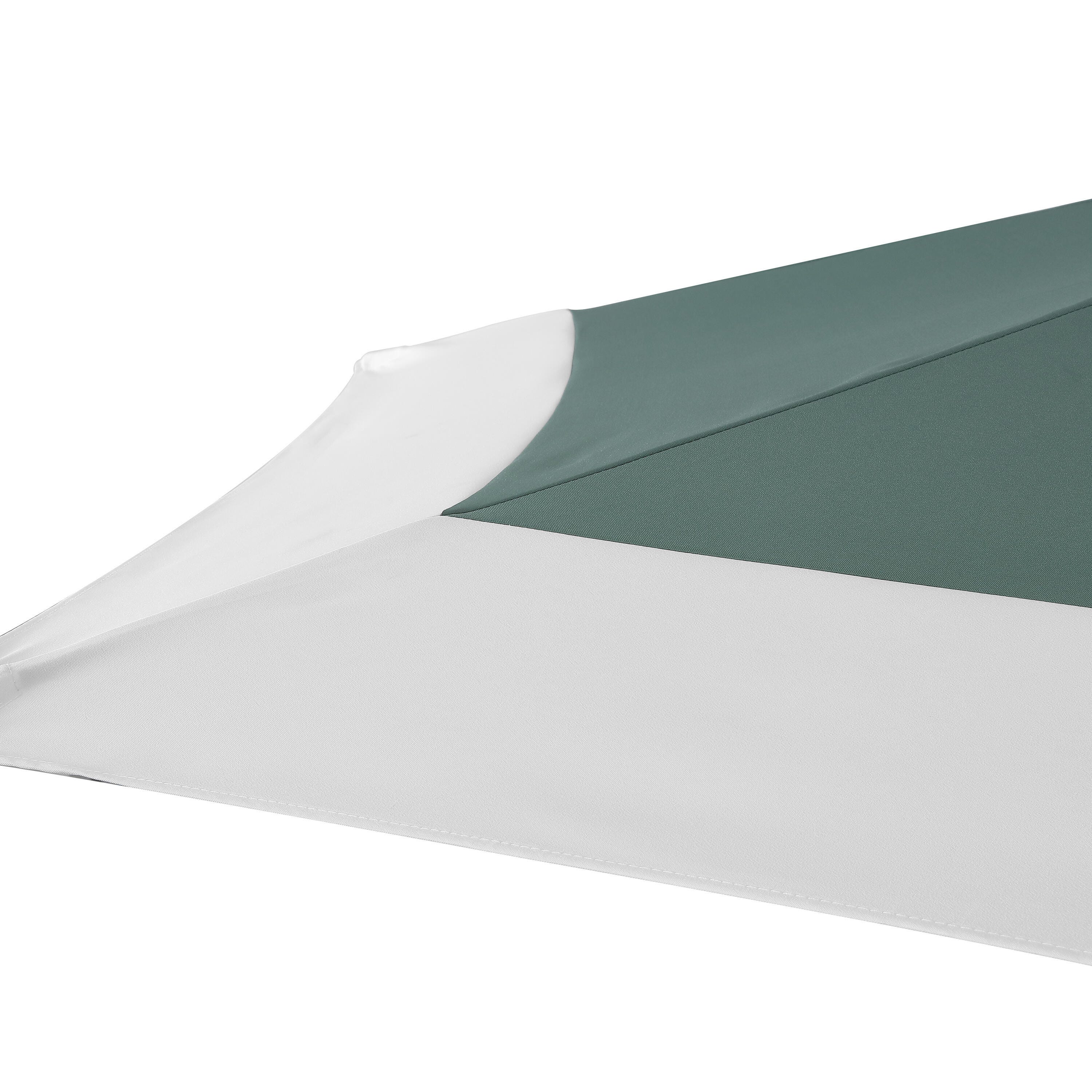 JONATHAN Y Spencer 9'  Outdoor Umbrella with LED Lights, Green/White, large