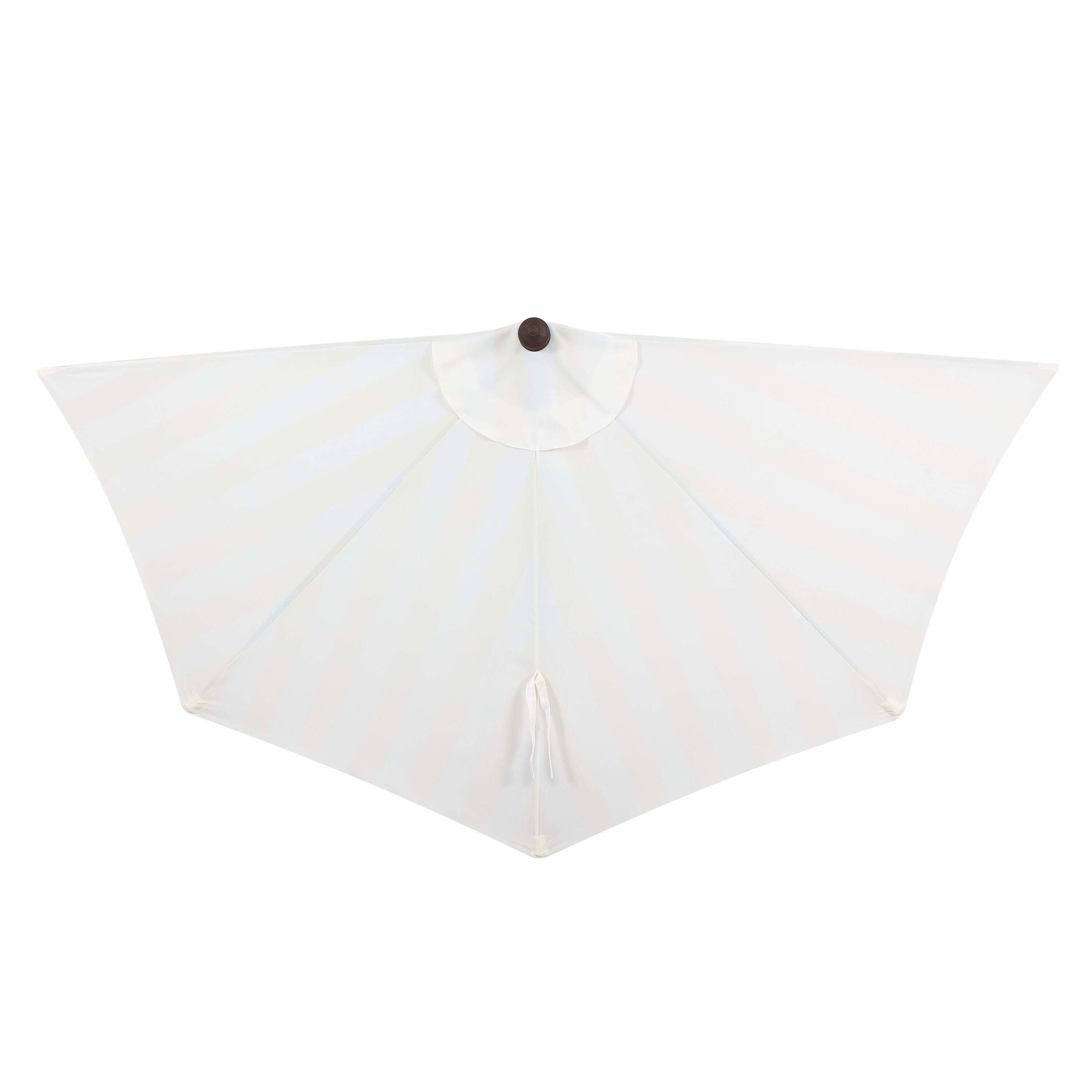 JONATHAN Y Beverly 9'  Outdoor Half-Tilted Umbrella, Cream/White, large