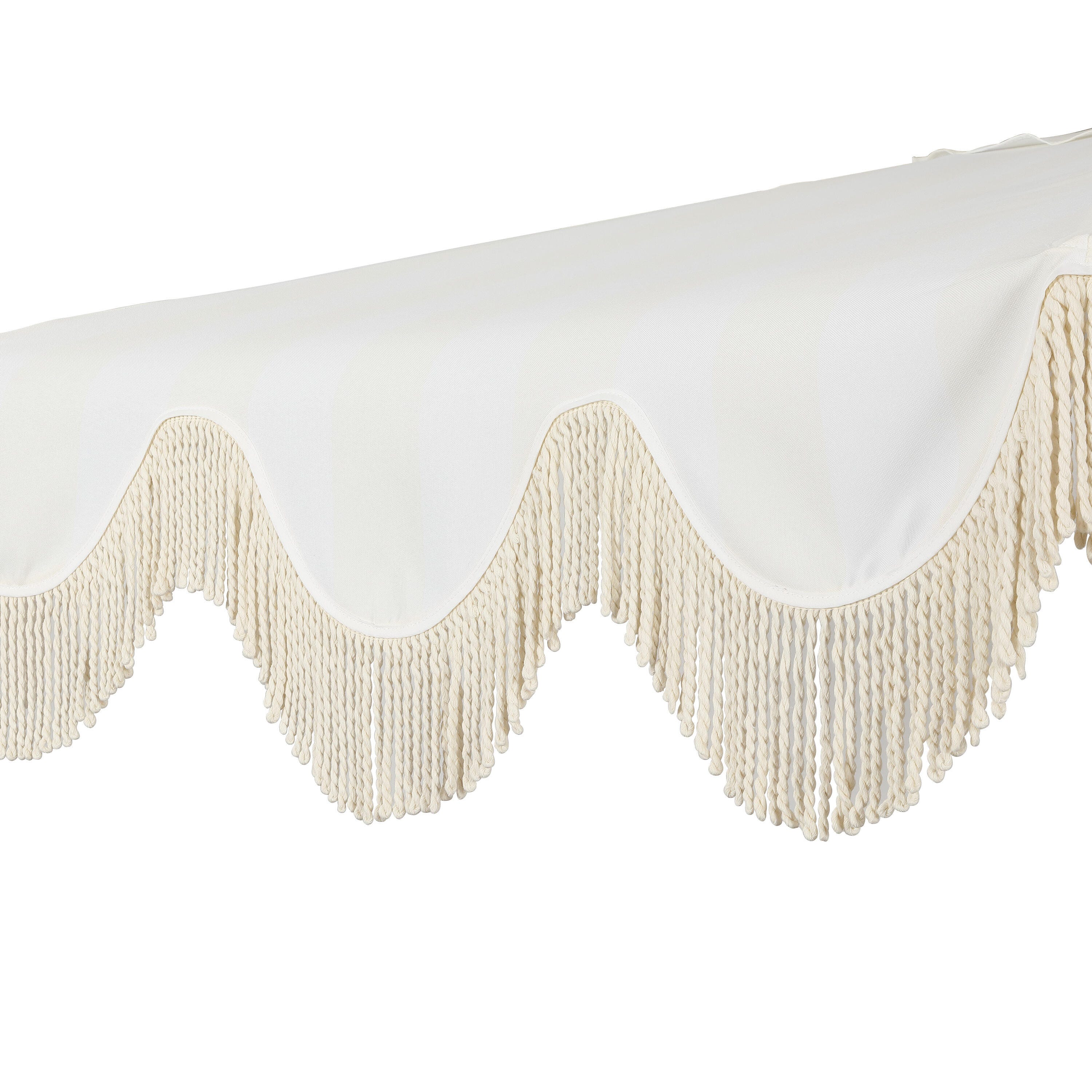 JONATHAN Y Beverly 9'  Outdoor Half-Tilted Umbrella, Cream/White, large