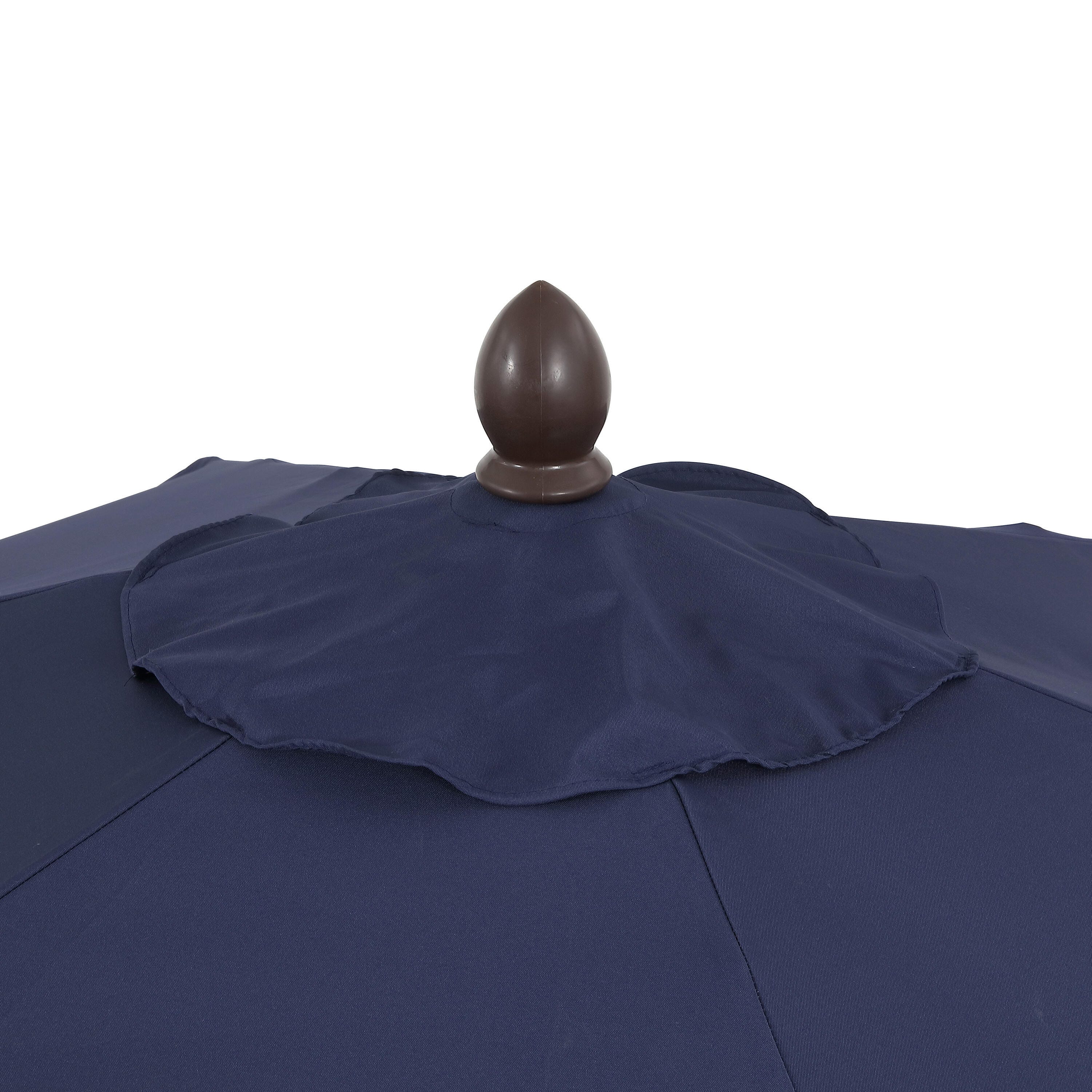 JONATHAN Y Collins 9'  Outdoor Tilted Umbrella, Navy/Cream, large